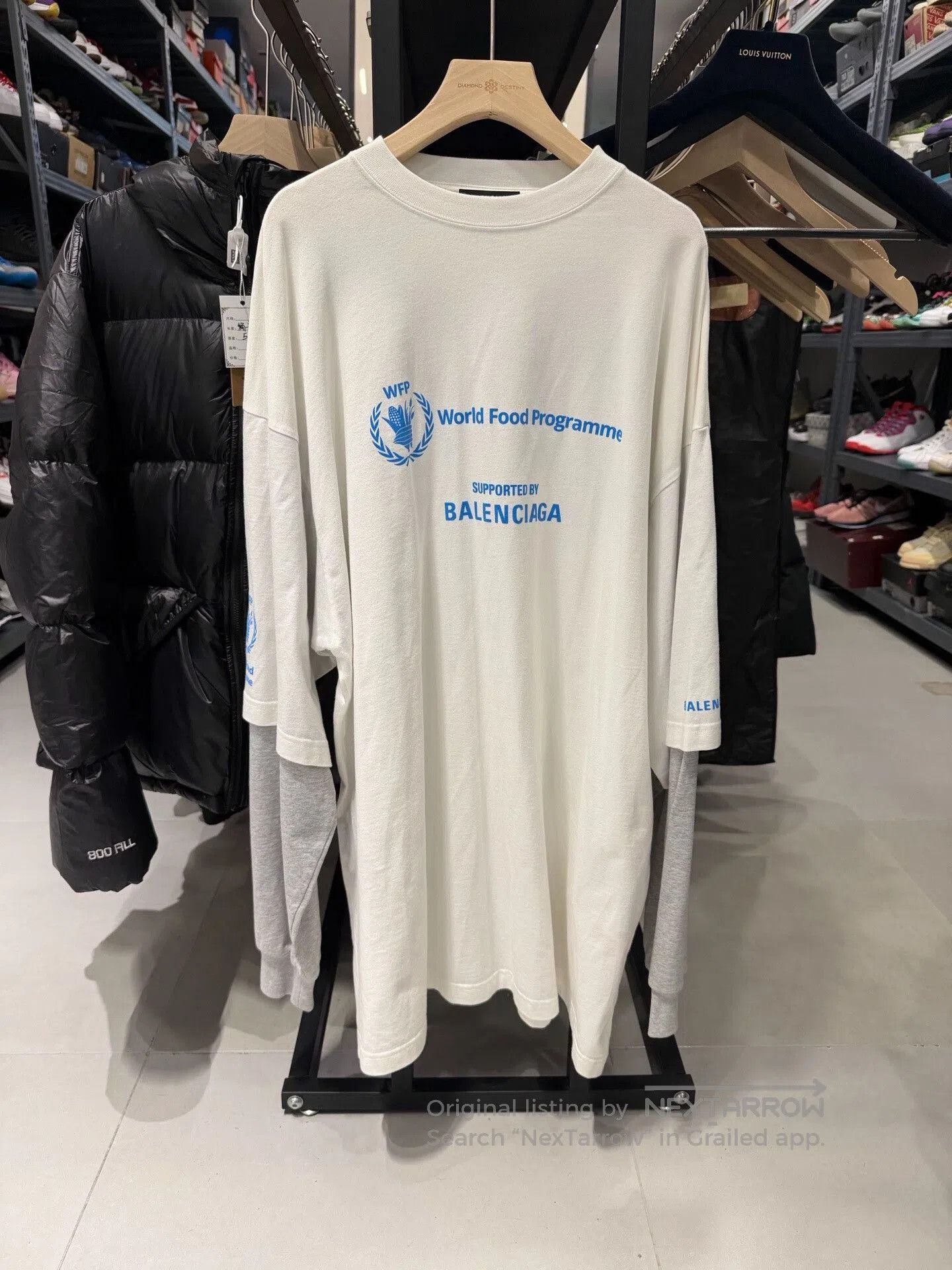 Balenciaga x WFP Collaboration White Long Sleeve.