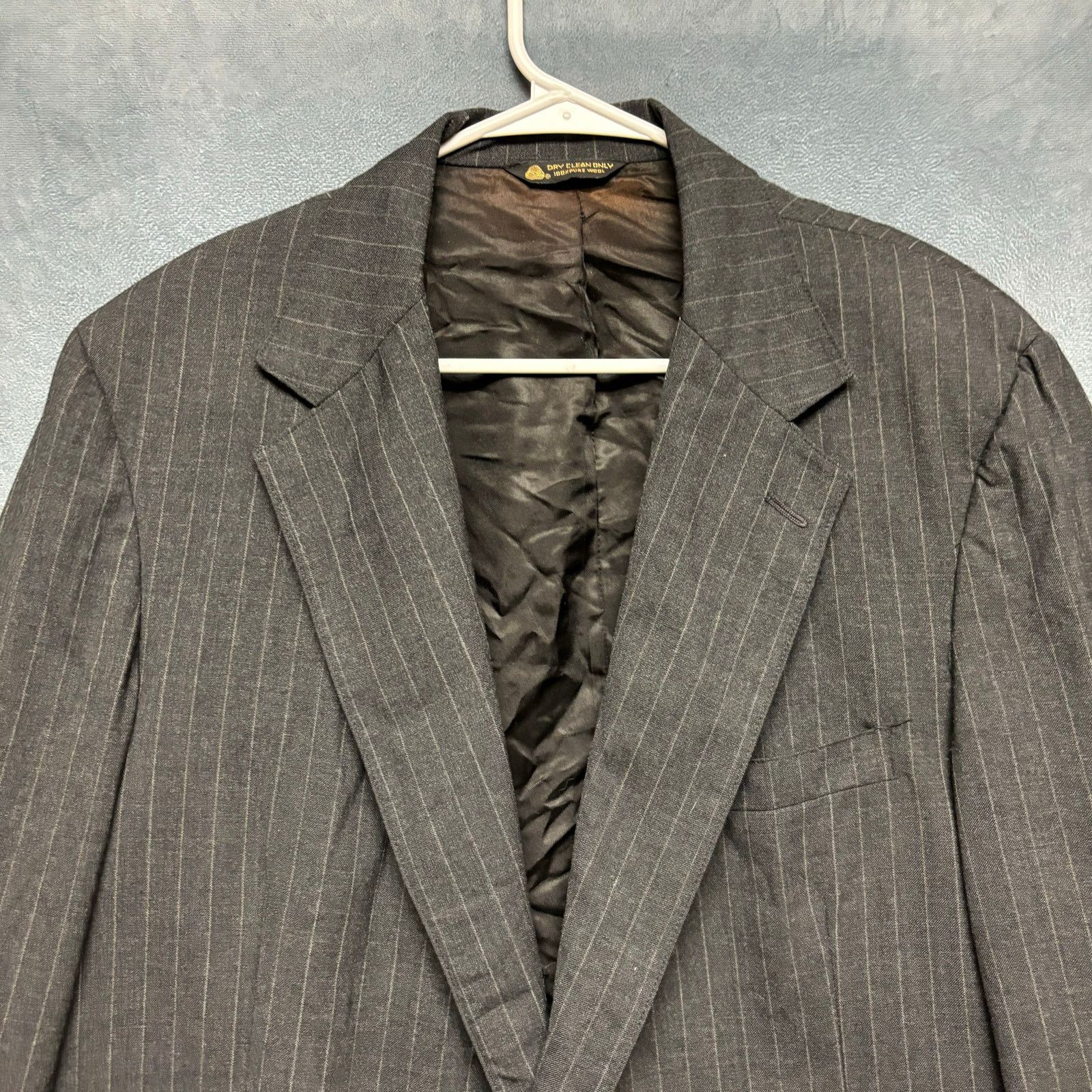 Other Patrick James Pin Stripe Blazer Jacket 44R 2 Buttons Wool Size 44R - 2 Thumbnail