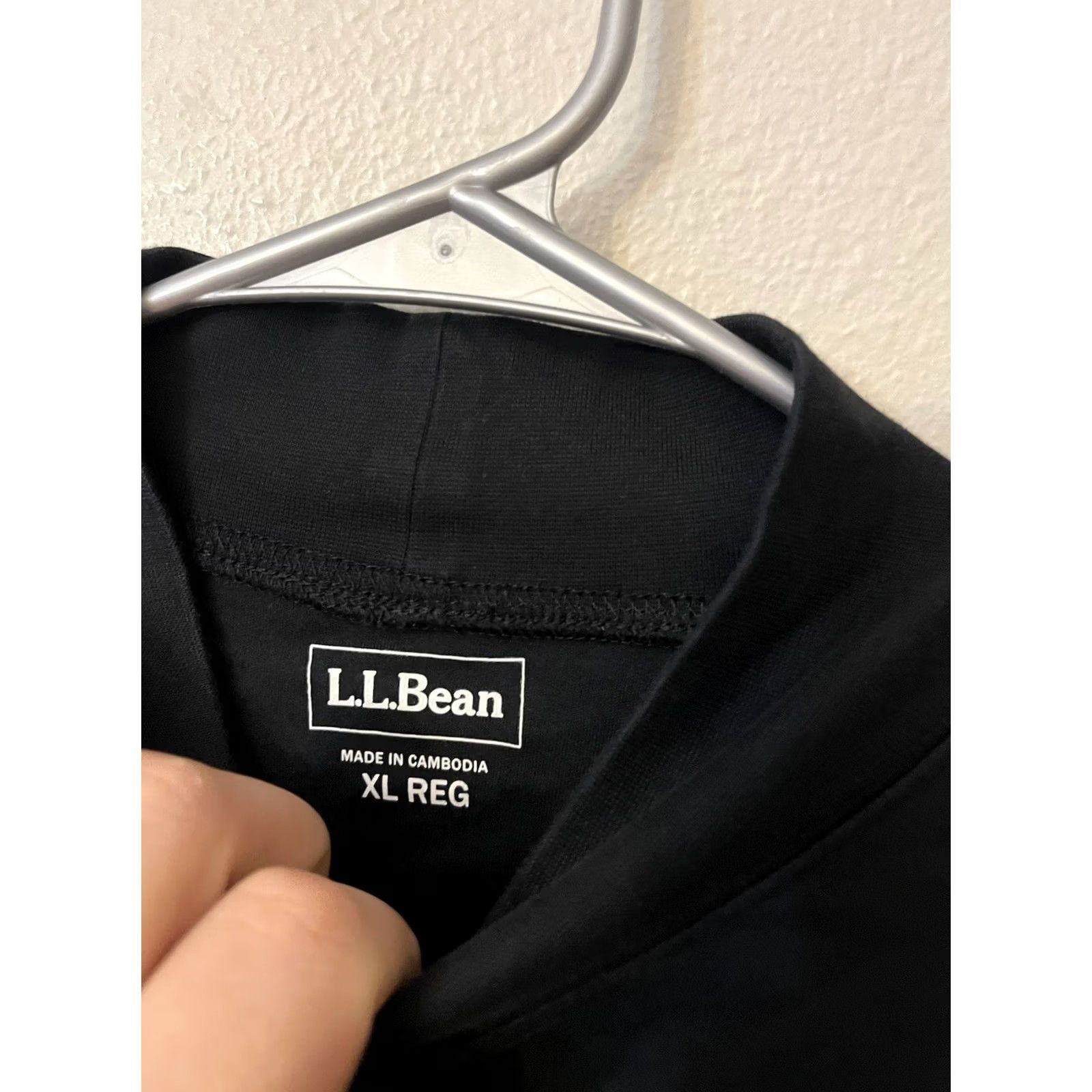 Vintage LL Bean Cotton Mock Neck Long Sleeve Top Black XL 188453 Interlock Size XL / US 12-14 / IT 48-50 - 2 Thumbnail