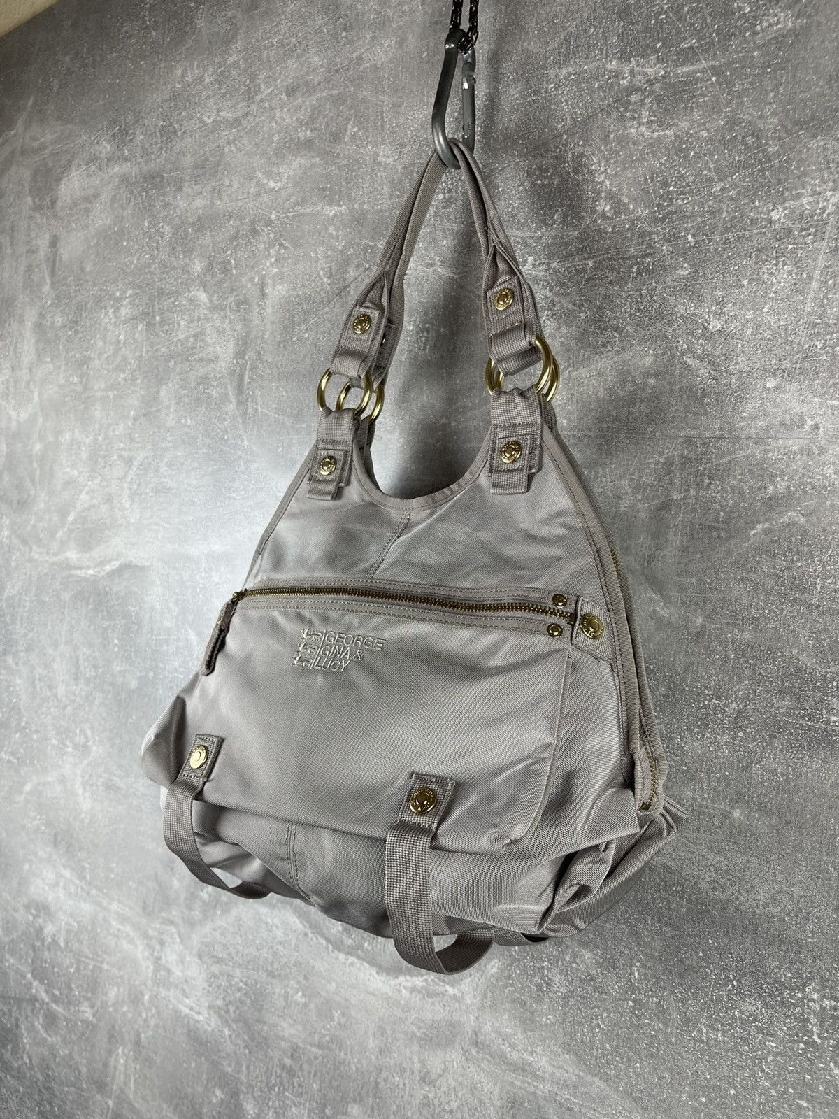 George Gina & Lucy Y2K George Gina & Lucy L04E Affair Nylon Shoulder Bag Grey Size ONE SIZE - 6 Thumbnail