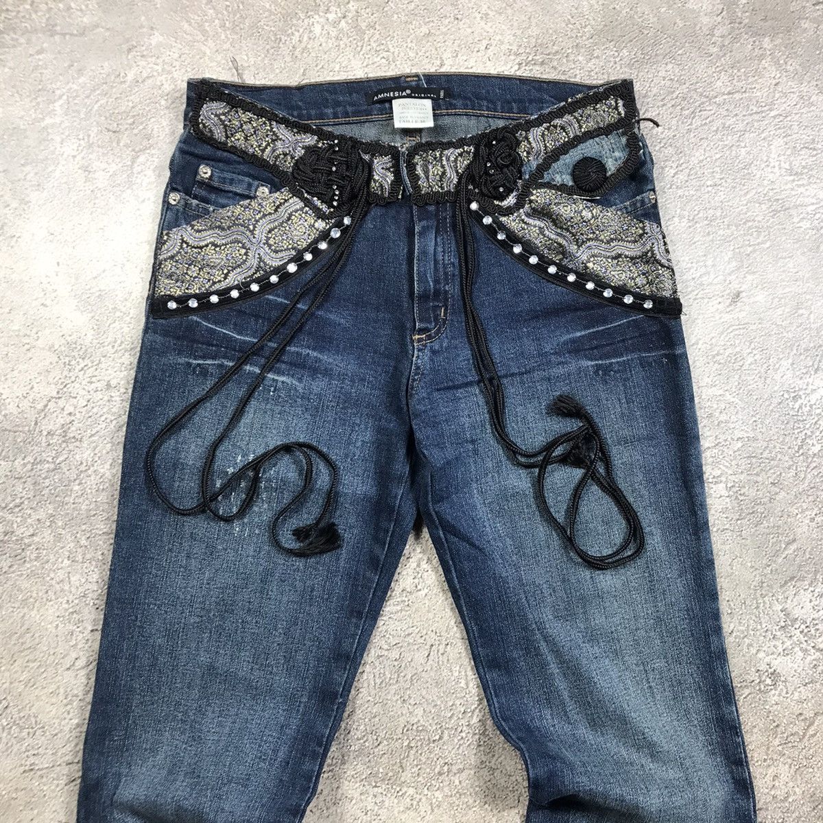 Vintage Vintage Y2K Baggy Flared Distressed Jeans Skate Grunge 28 Size 28" / US 6 / IT 42 - 3 Thumbnail