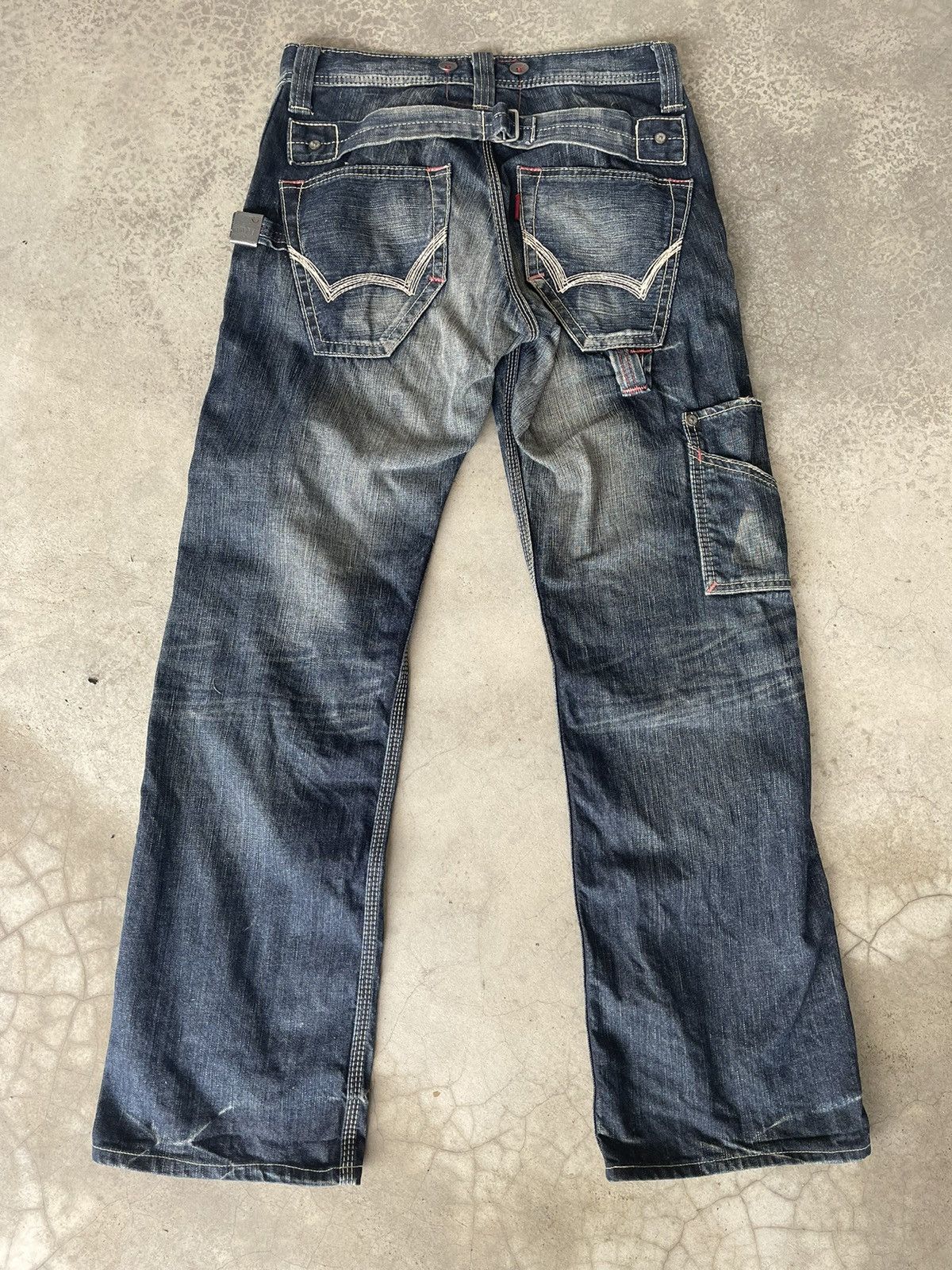 Edwin Edwin Blue Trip Buckle Back Faded Jeans Size US 30 / EU 46 - 4 Thumbnail
