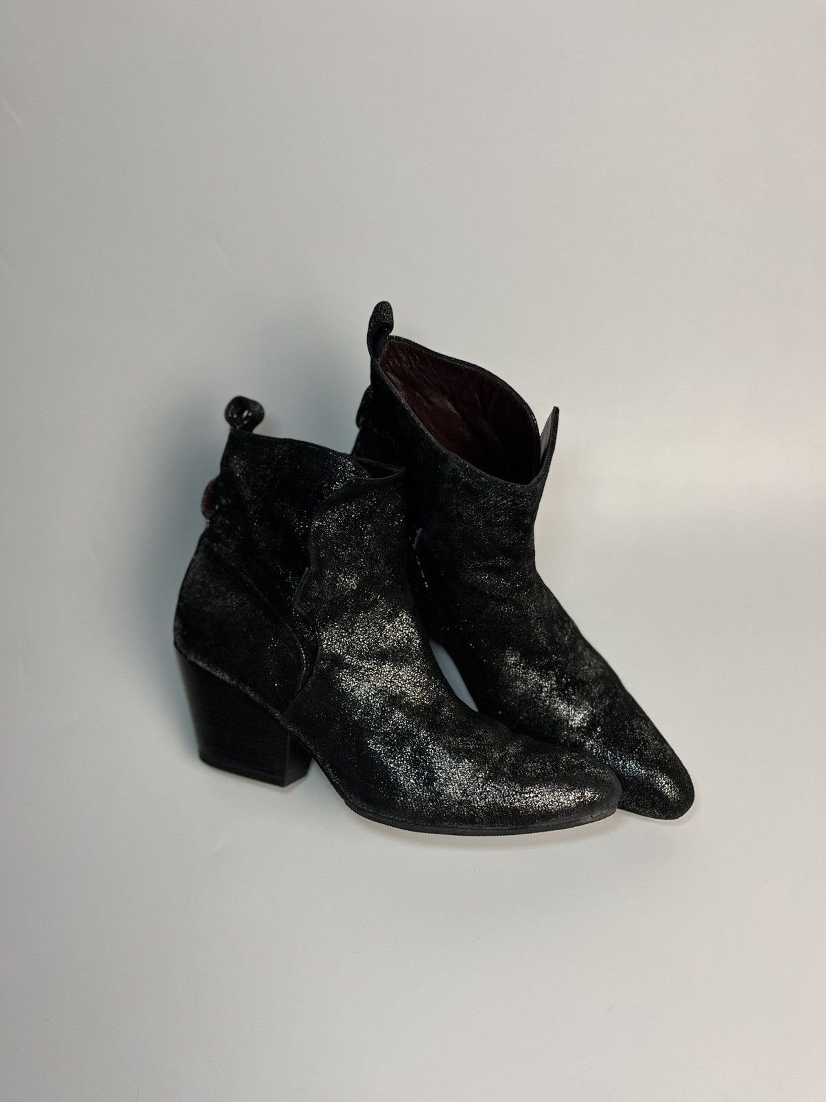 Vivienne Westwood Vivienne Westwood Black Glitter Pointed Toe Ankle Boots Size US 6 / IT 36 - 10 Thumbnail