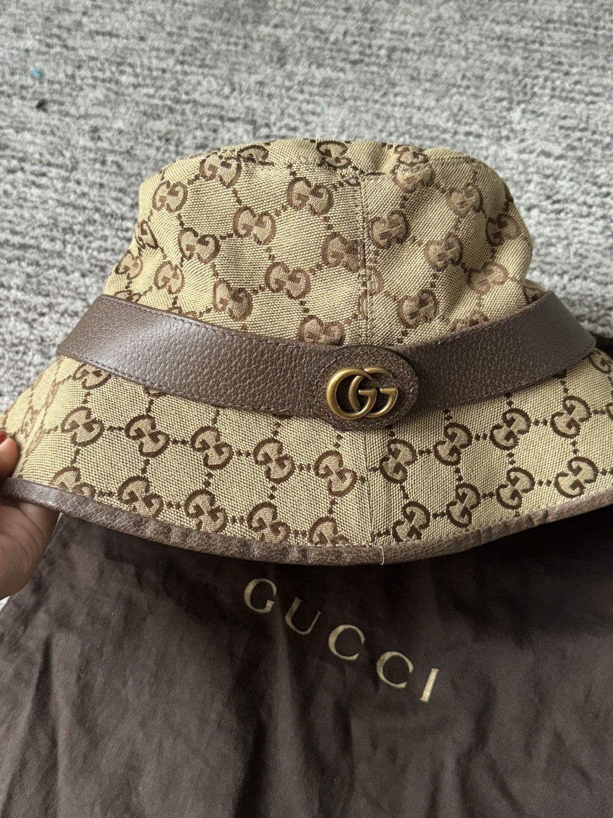 Gucci Auth Gucci GG cotton blend canvas bucket hat Size ONE SIZE - 8 Thumbnail