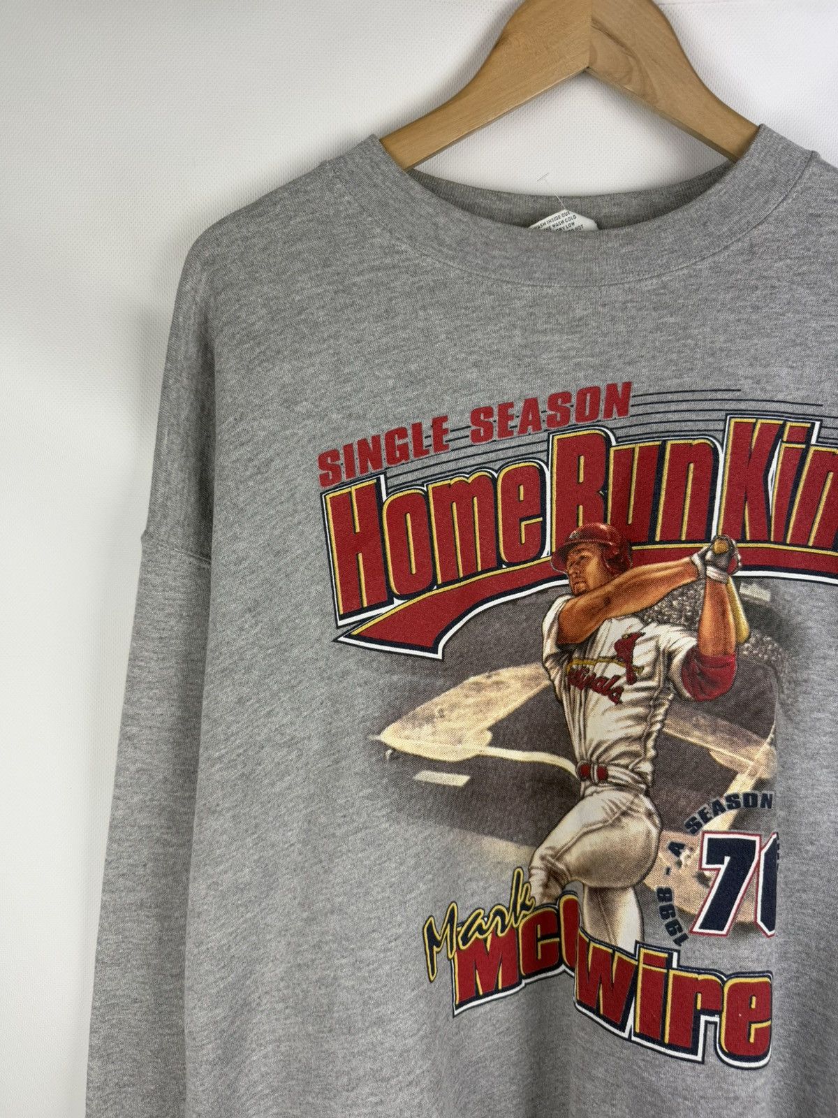 Lee × MLB × Vintage St Louis Cardinals Mark McGwire Home Run King 98 Sweatshirt Size US XL / EU 56 / 4 - 4 Thumbnail