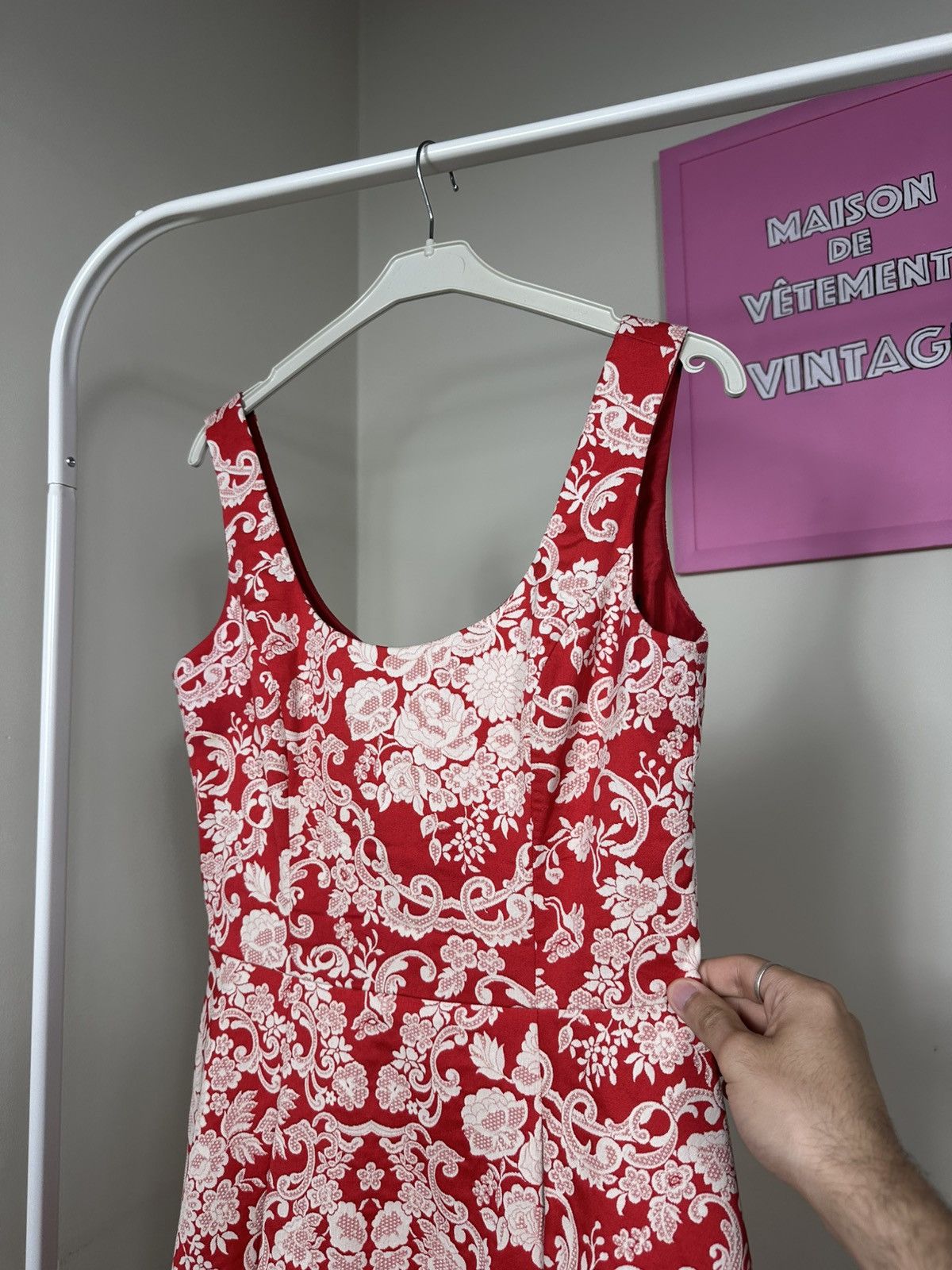 Other Susanne Spatt Classic Label Dress Flared Jacquard Floral Size S / US 4 / IT 40 - 7 Thumbnail