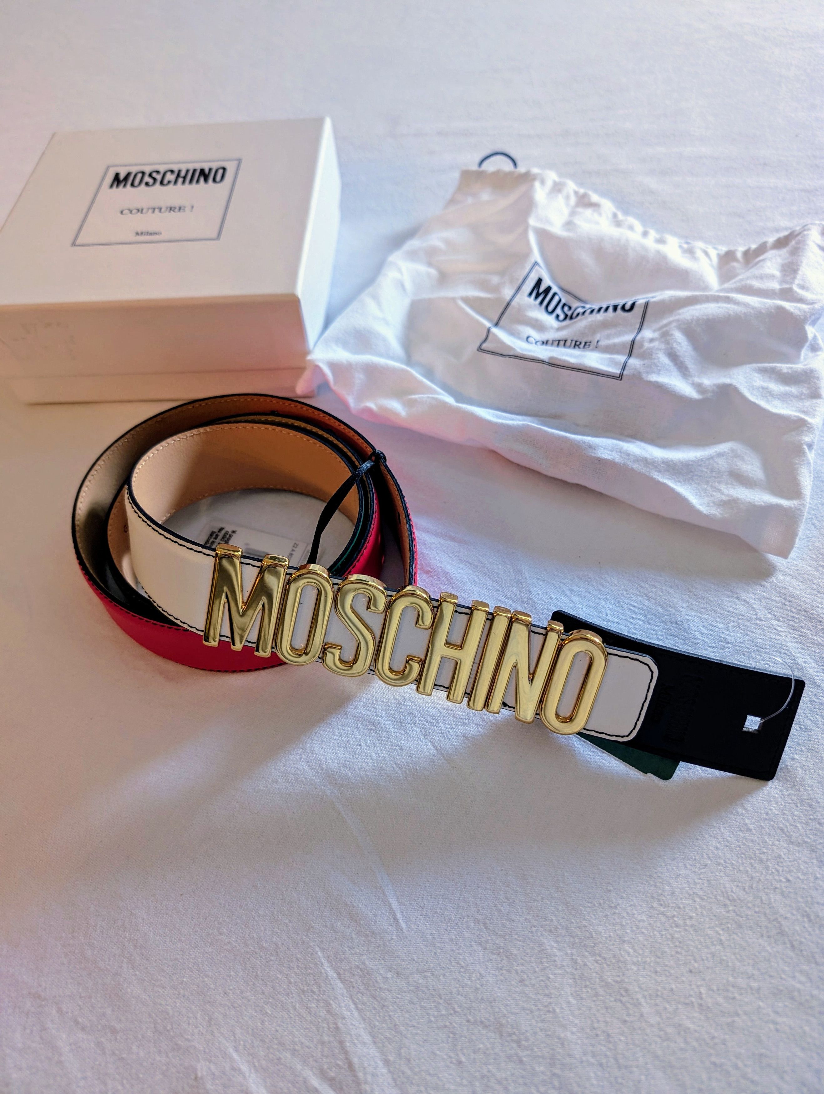 Moschino MOSCHINO ITALIAN FLAG BELT Size 42 - 1 Thumbnail