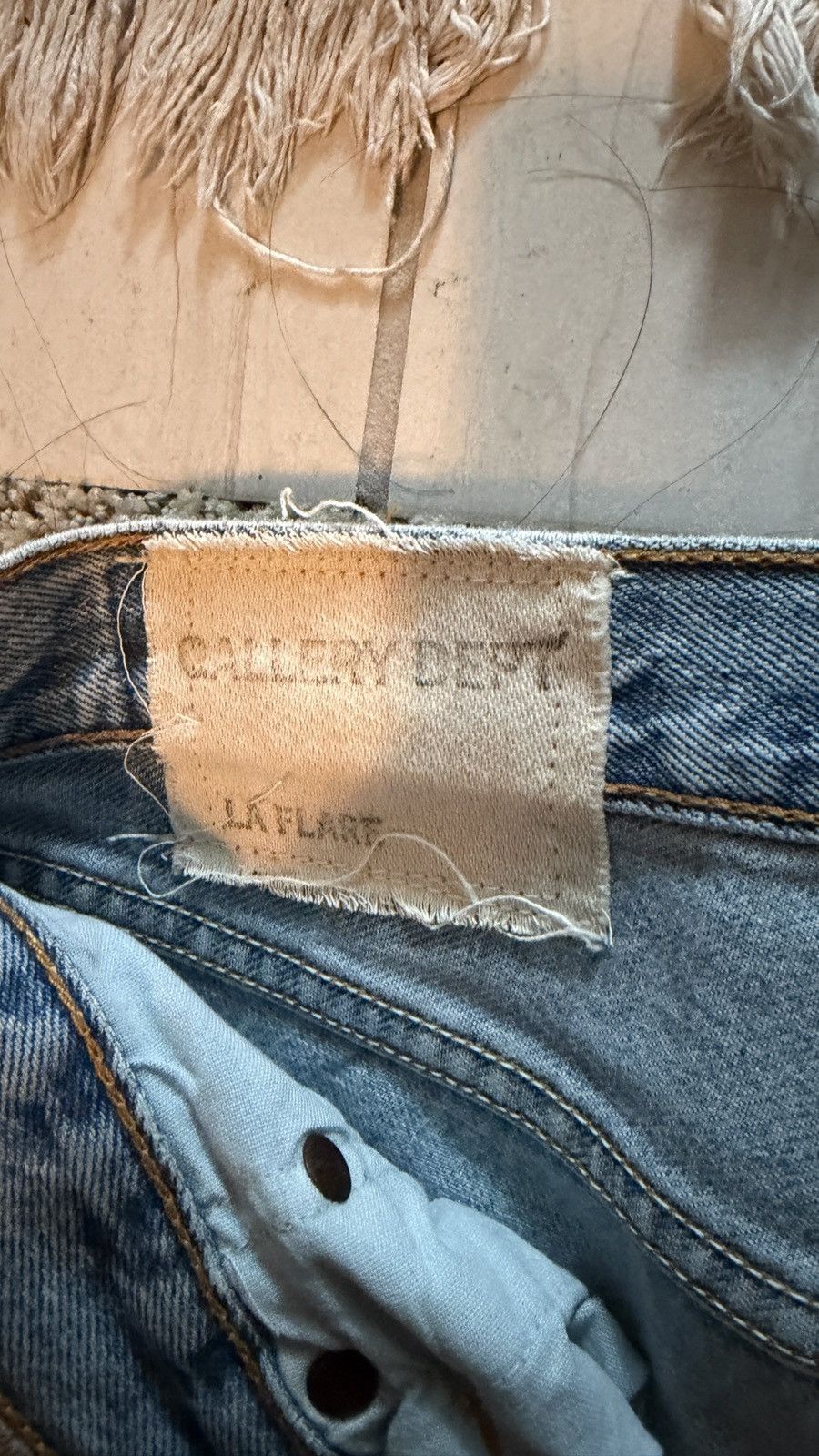 Gallery Dept. Gallery Dept. Light Blue Paint Splatter Flared Denim Men's Size US 33 - 5 Thumbnail