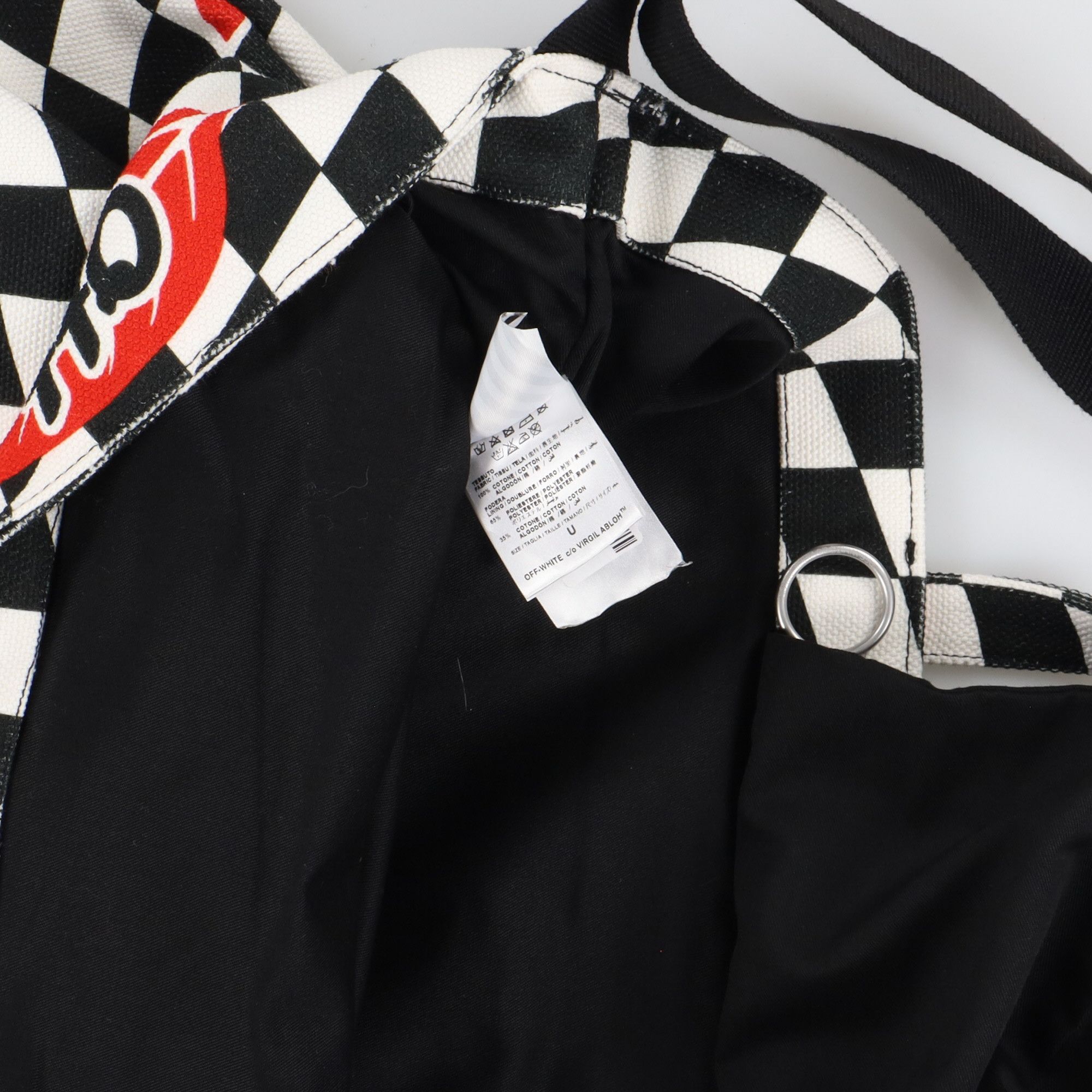 Off-White Black And White Checkered Leaf Logo Shopper Bag Size ONE SIZE - 4 Thumbnail