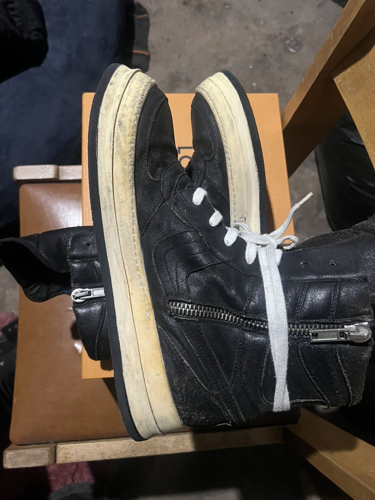 Rick Owens × Rick Owens Drkshdw Rick Owen Dunks Size US 12 / EU 45 - 11 Thumbnail