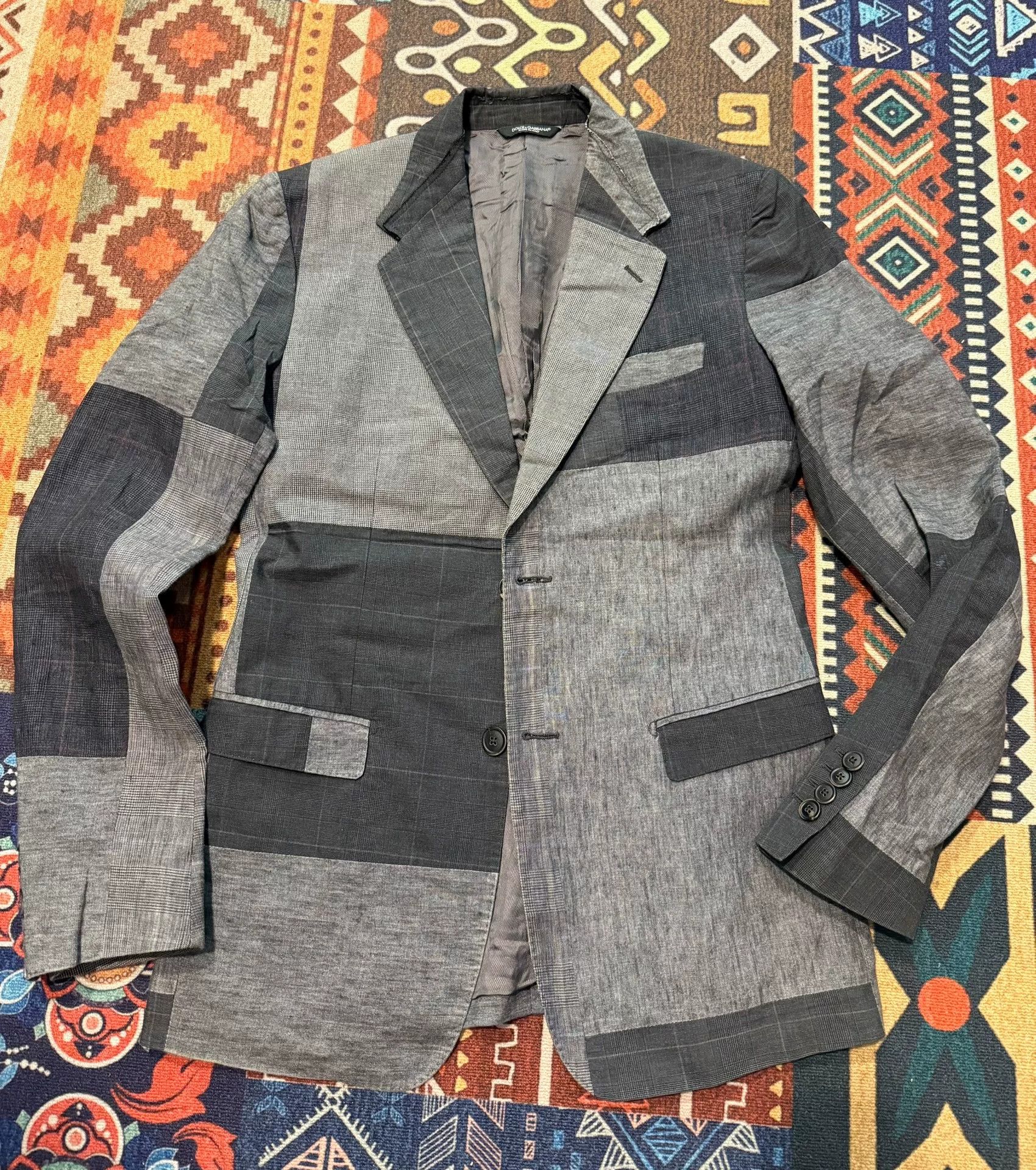 Dolce & Gabbana Dolce Gabbana Patchwork Blazer Size US S / EU 44-46 / 1 - 1 Thumbnail