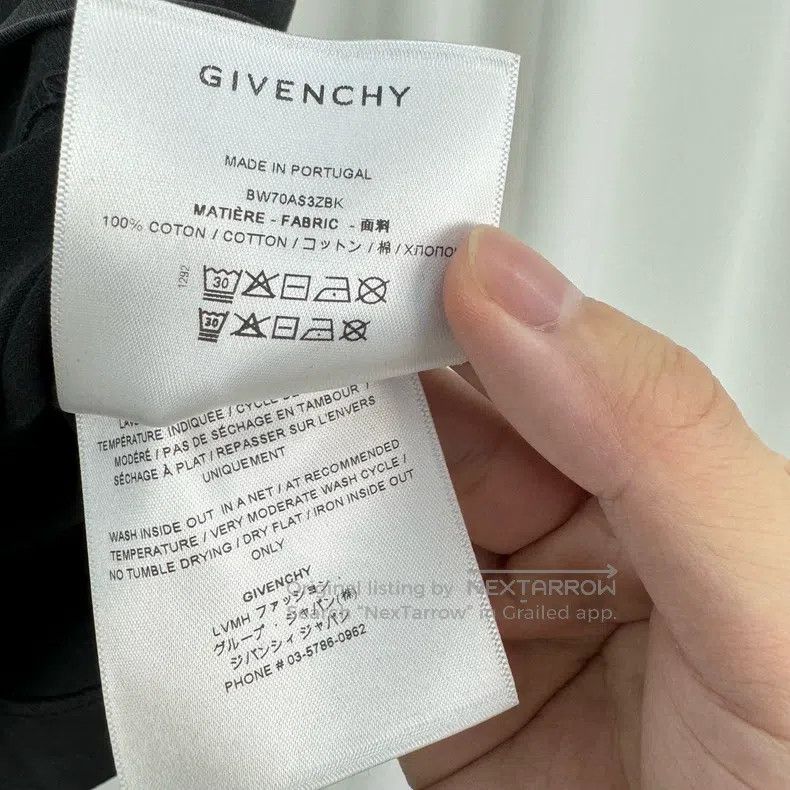 Givenchy Givenchy Flocked letter washed short-sleeve T-shirt Size US XS / EU 42 / 0 - 6 Thumbnail