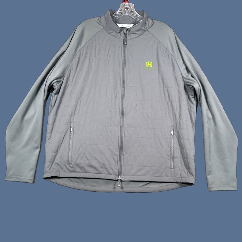 Peter Millar Peter Millar Jacket Mens 2XL Windbreaker Full Zip Gray Lightweight Golf Outdoors Spring Fall Winter Short Stand-Up Collar Size US XXL / EU 58 / 5 - 1 Thumbnail