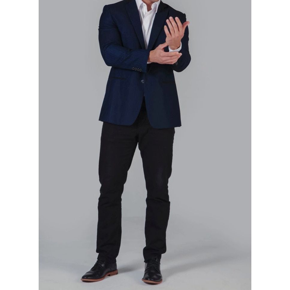 Other Mens Navy Blue Business Class By Babani Blazer Jacket With B Size 36R - 1 Thumbnail