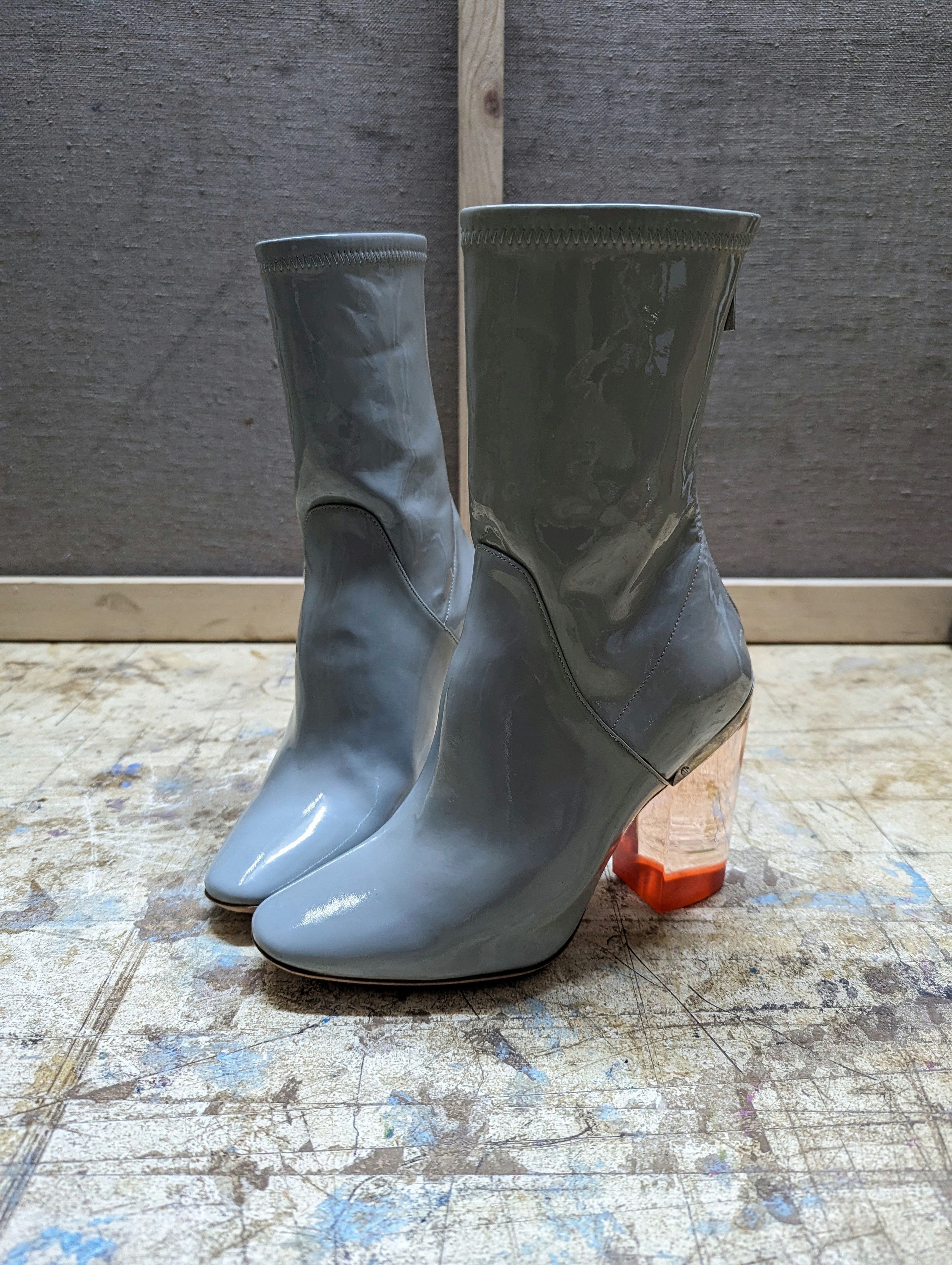 Dior Fall 2015 Christian Dior Transparent Heel Patent Boots Size US 6.5 / IT 36.5 - 3 Thumbnail