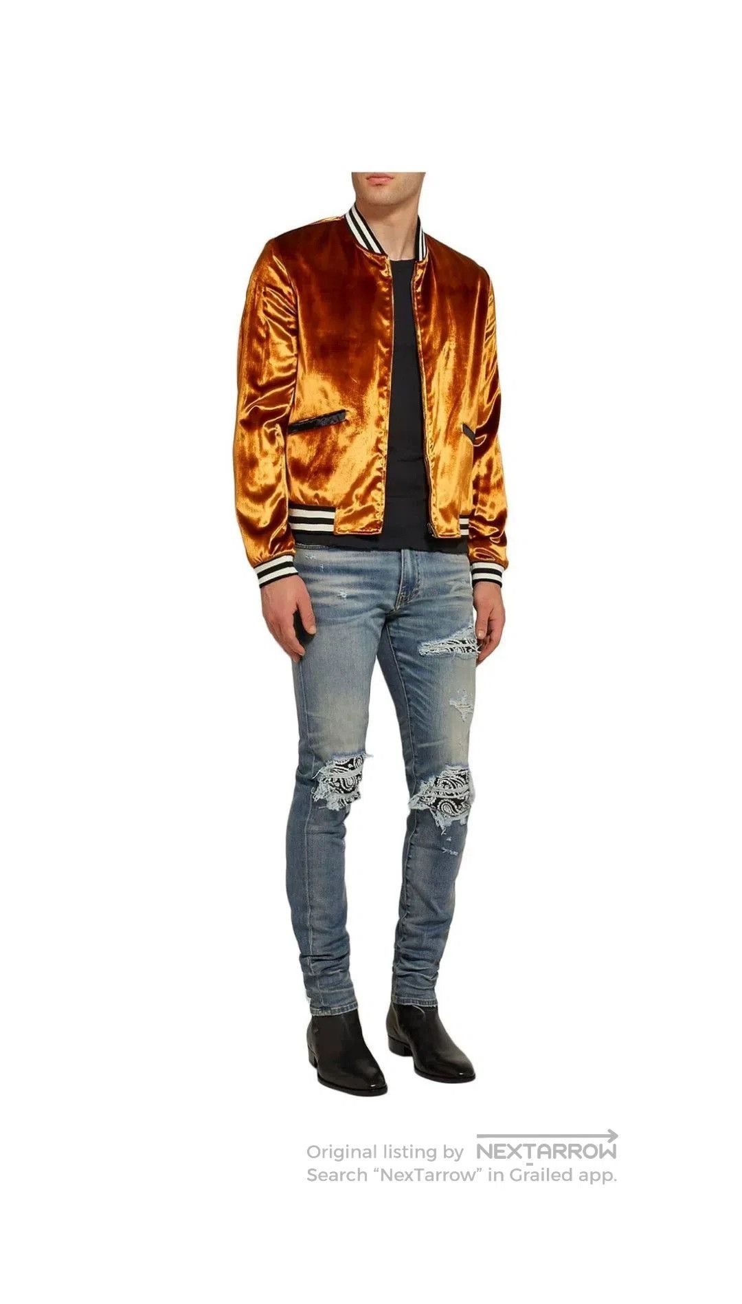 Yves Saint Laurent saint laurent velvet cotton bomber jacket. Size US M / EU 48-50 / 2 - 6 Thumbnail