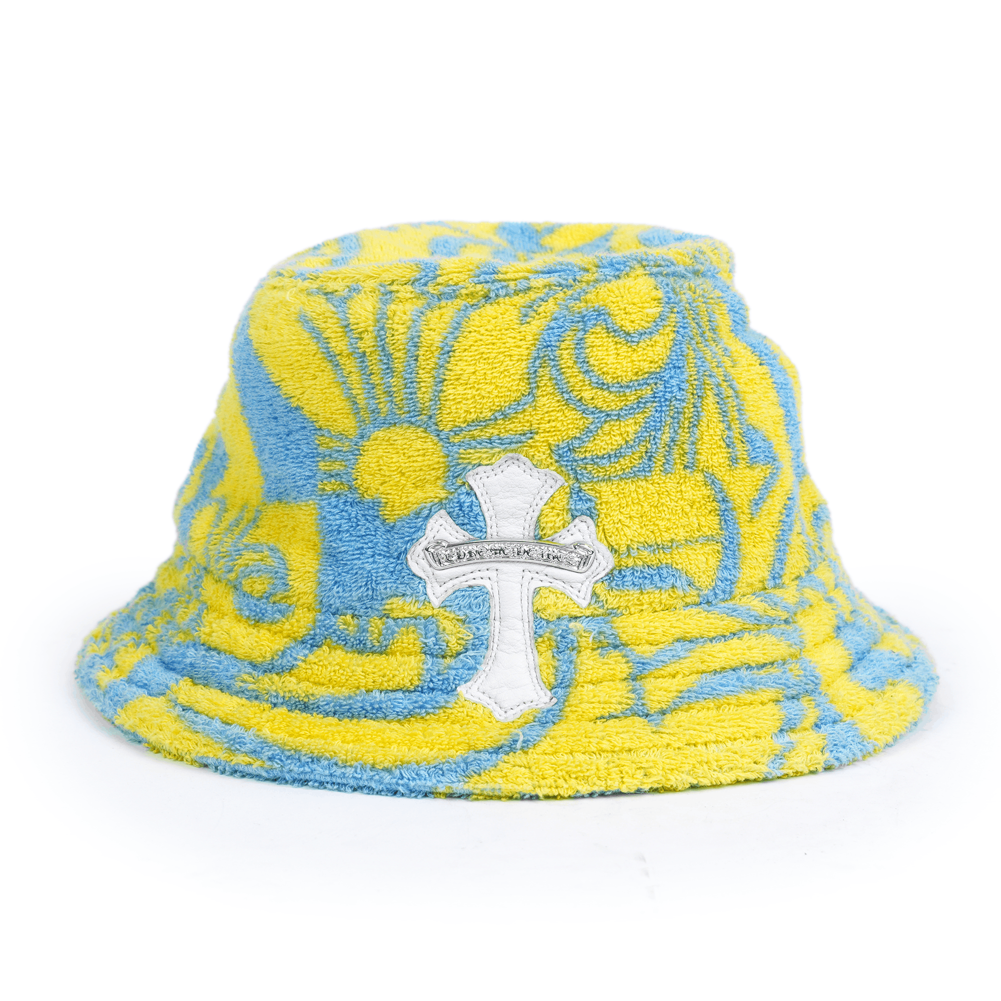 Chrome Hearts CHROME HEARTS YELLOW AND BLUE WHITE PATCH TOWEL BUCKET HAT Size ONE SIZE - 1 Thumbnail