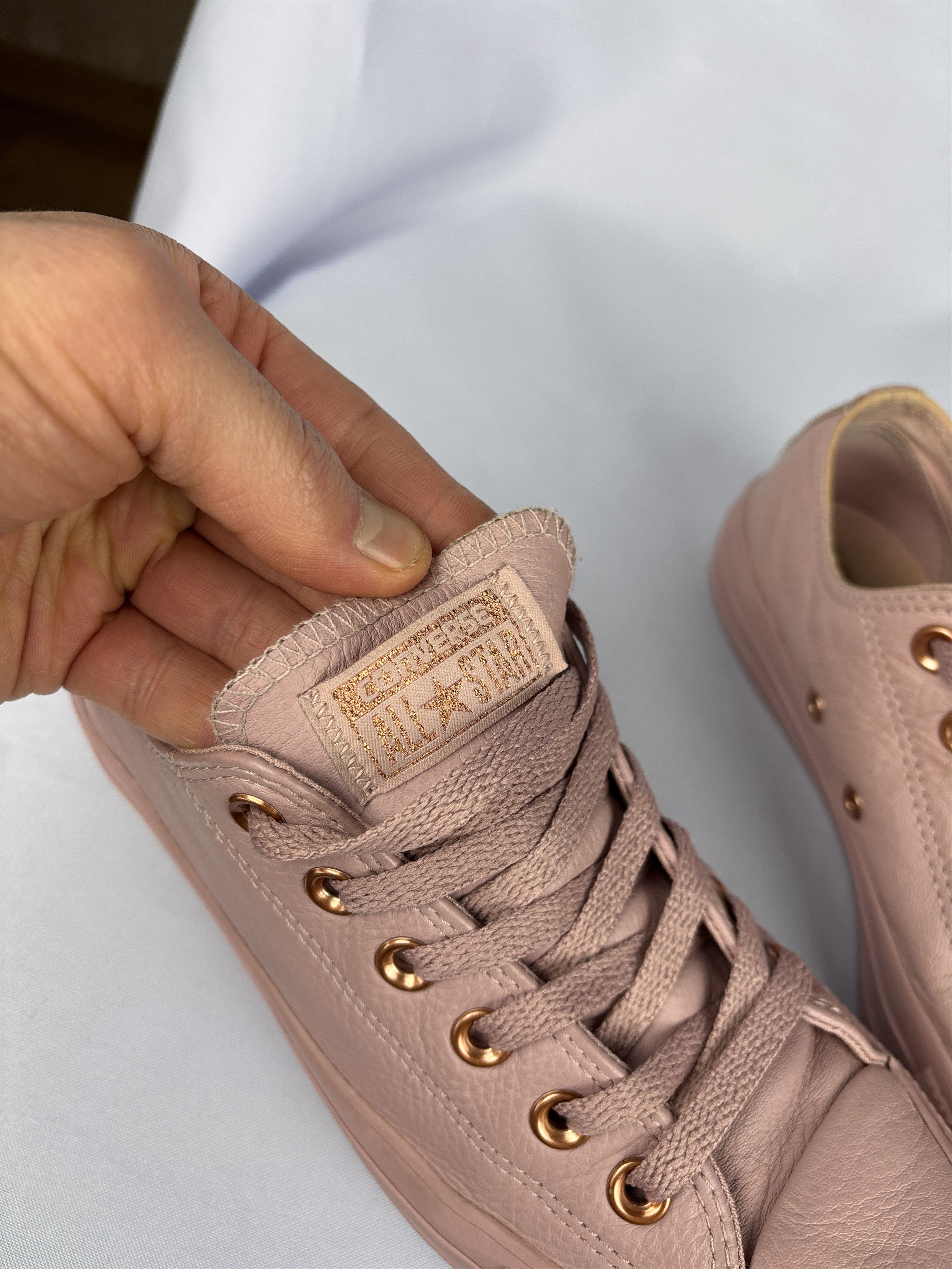 Converse Converse Chuck Taylor Leather Rose Pink Shoes Size US 7 / IT 37 - 5 Thumbnail