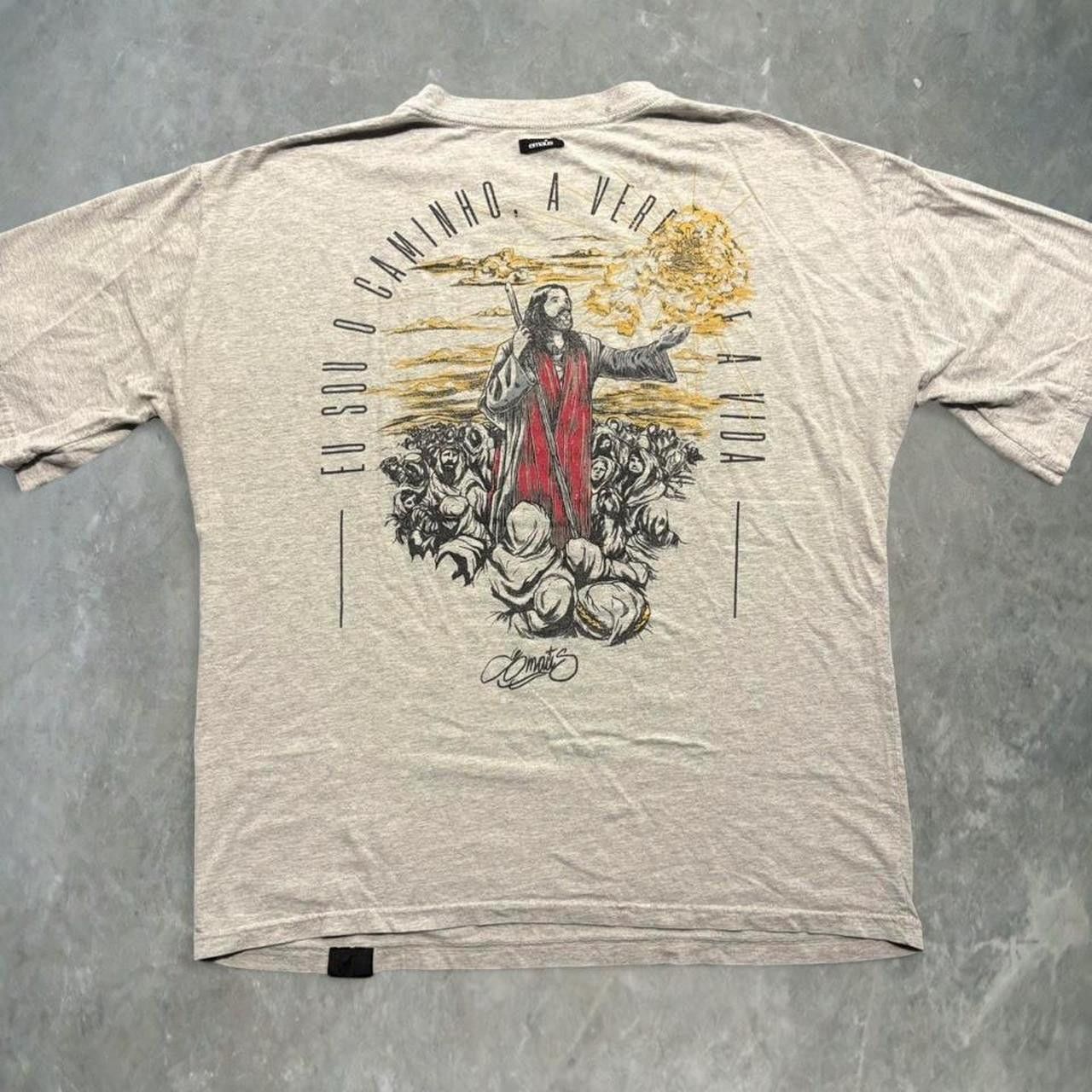 Vintage Crazy Vintage Y2K/2000s Designer Jesus Streetwear Graphic Tee! Size US XL / EU 56 / 4 - 1 Thumbnail