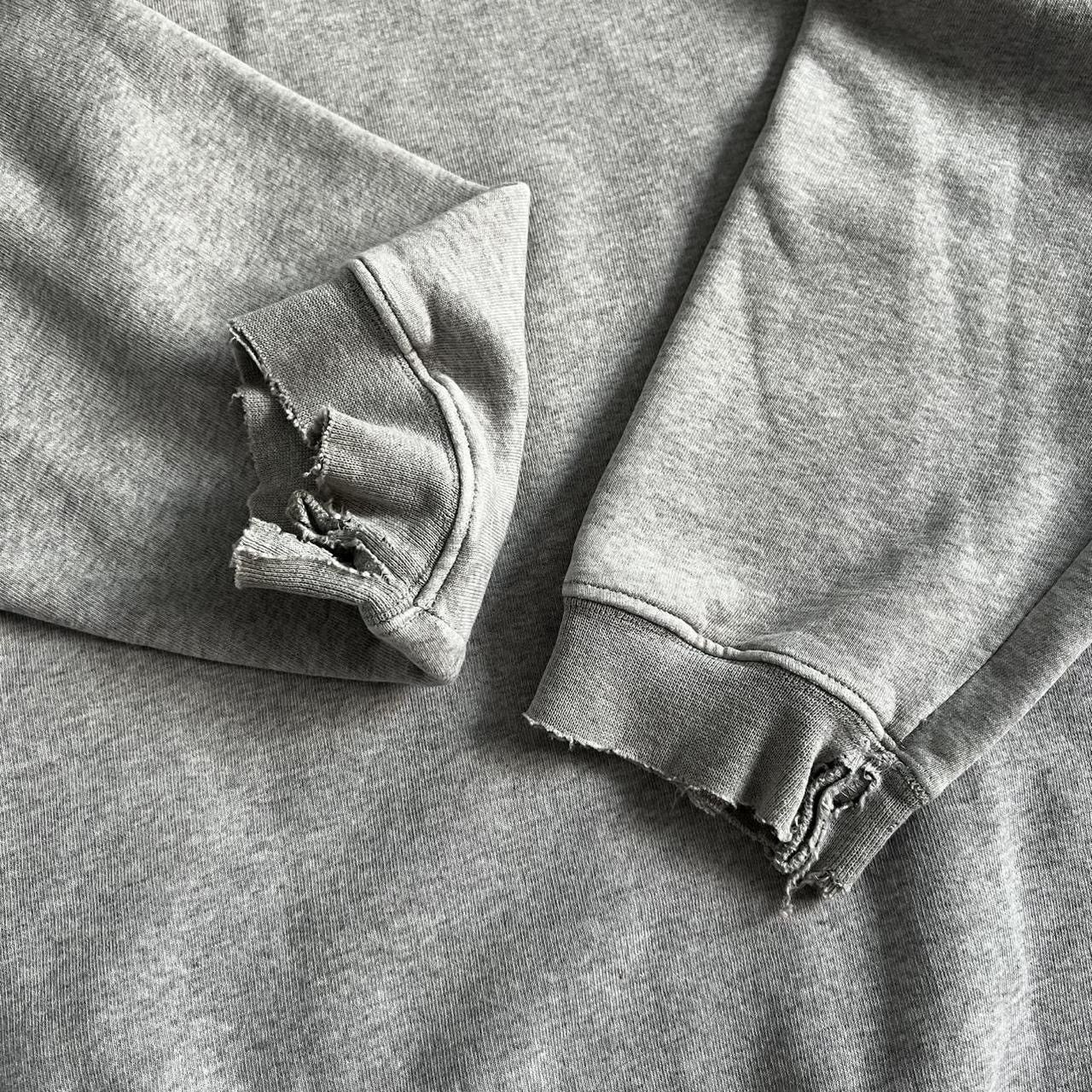 Nike Vintage 1990s Nike Grey Distressed Grunge Crewneck Sweater Size US M / EU 48-50 / 2 - 7 Thumbnail