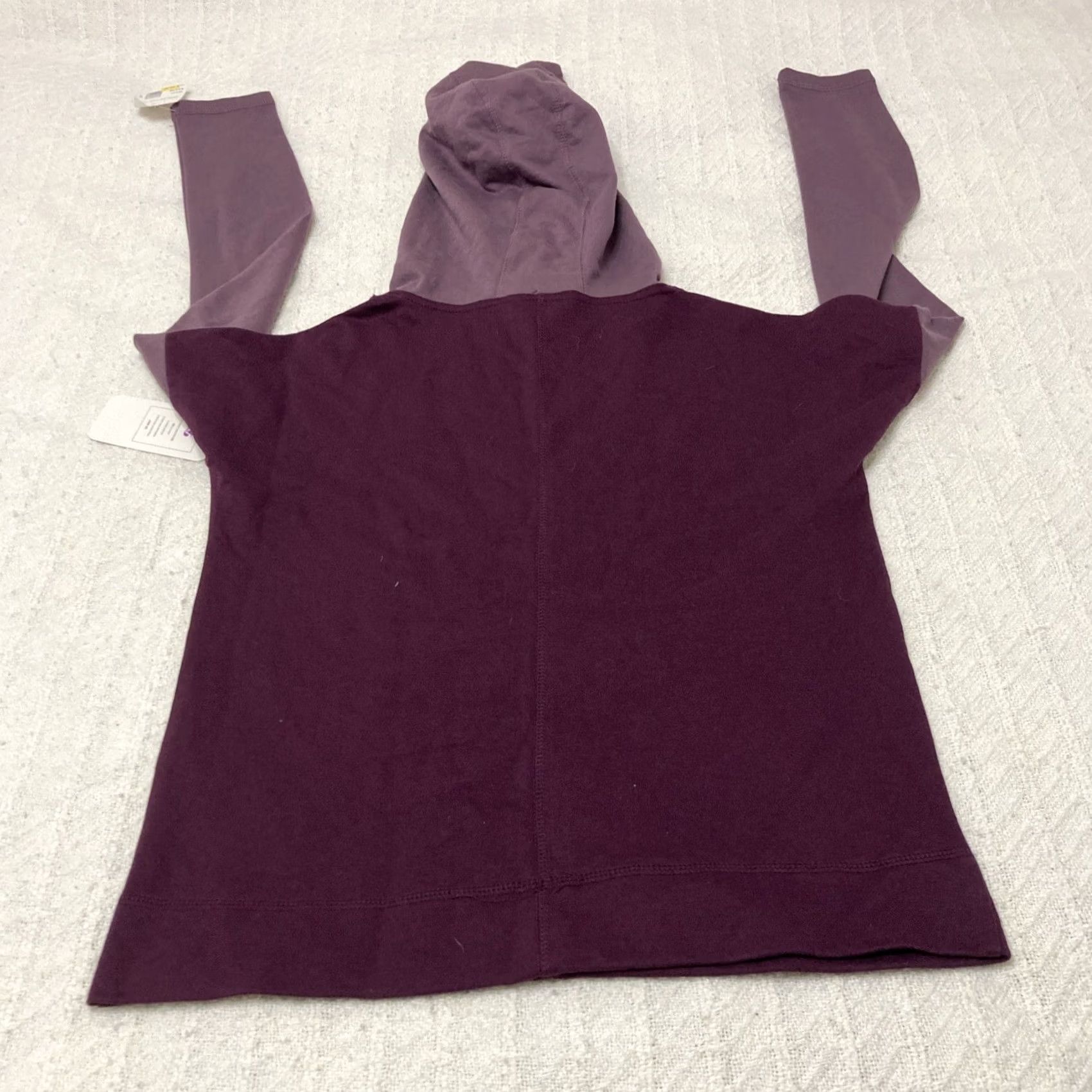 Soffe Soffe Womens JRS Pullover Hoodie Top Potent Purple MEDIUM 2 Tone French Terry Hooded Regular Casual Activewear Shirt? Size M / US 6-8 / IT 42-44 - 5 Thumbnail