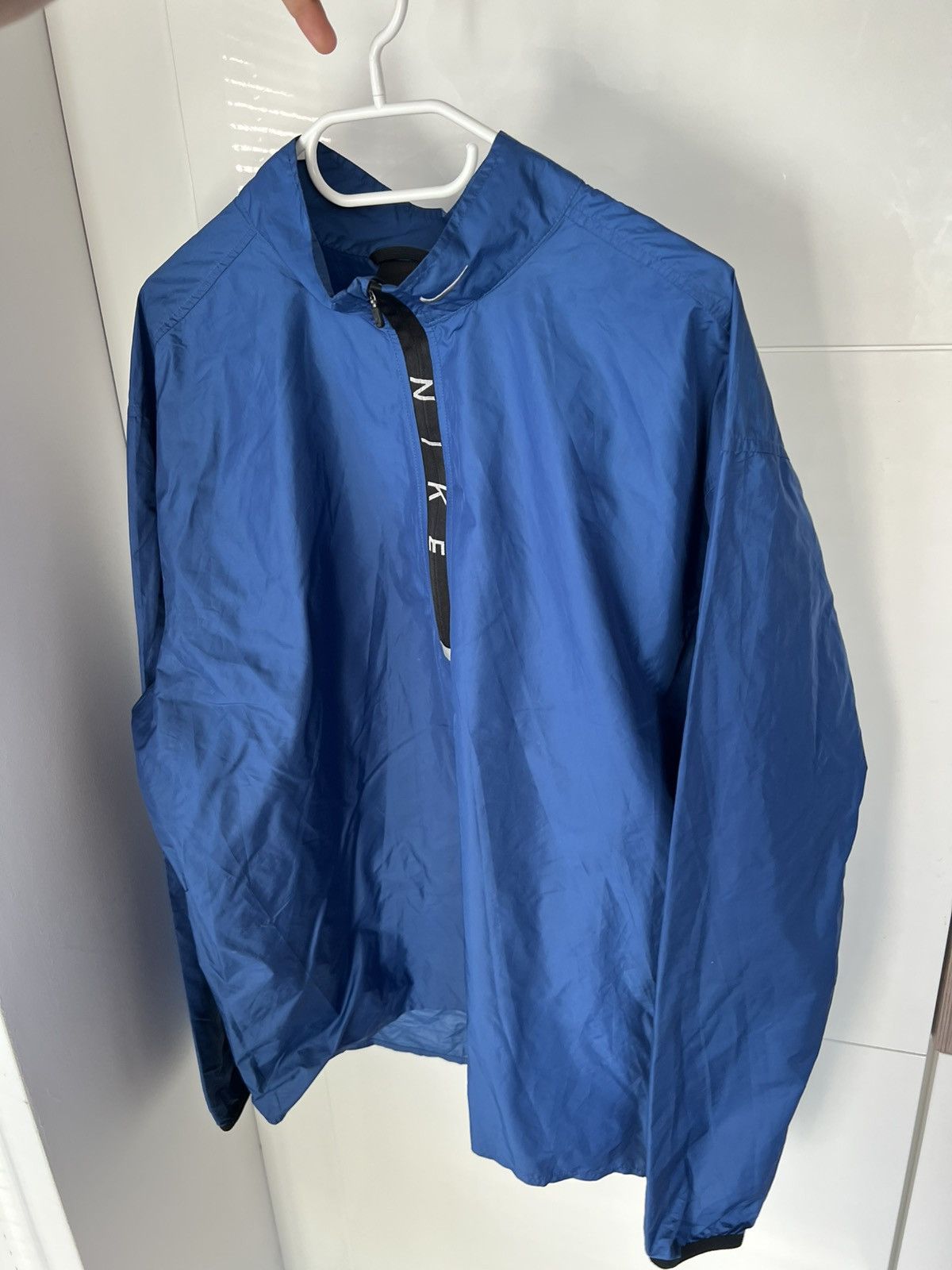 Vintage Vintage Nike Knit Neck Swoosh 1/3 Zip Packable Anorak Jacket Size US XL / EU 56 / 4 - 7 Thumbnail