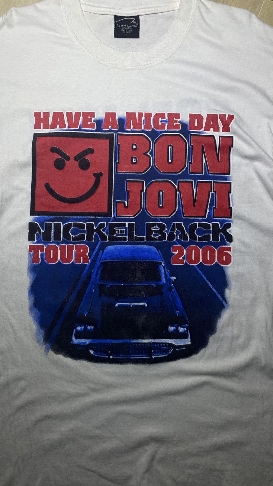 Band Tees × Vintage Bon Jovi x Nickelback Tour 2006 Band Tee Size US L / EU 52-54 / 3 - 3 Thumbnail