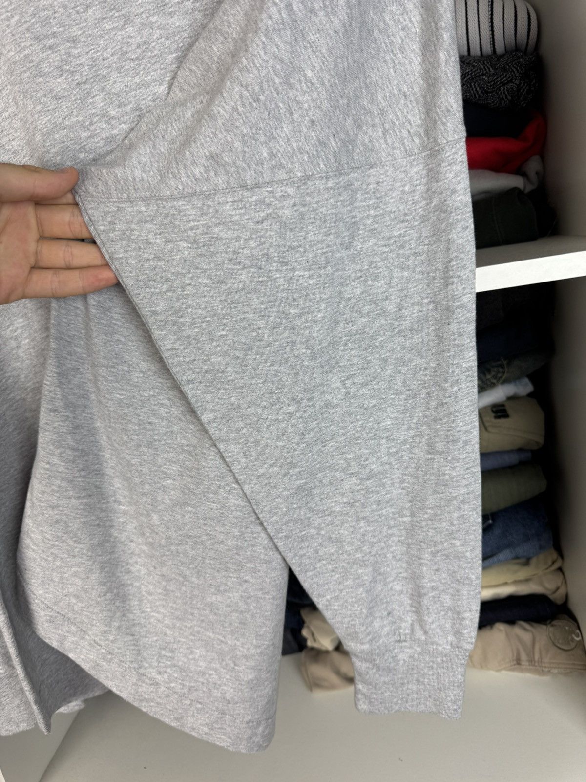 Palm Angels Palm Angels Women’s Gray Drop Shoulder Long Sleeve T-shirt Size S / US 4 / IT 40 - 18 Thumbnail
