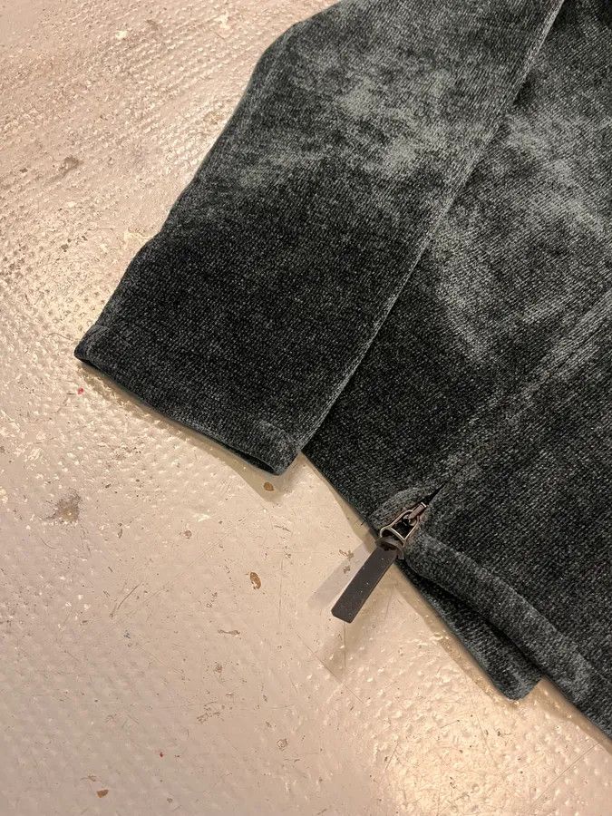 Emporio Armani 2010s Emporio Armani Navy Green Velvet Asymmetrical Jacket Size US M / EU 48-50 / 2 - 7 Thumbnail