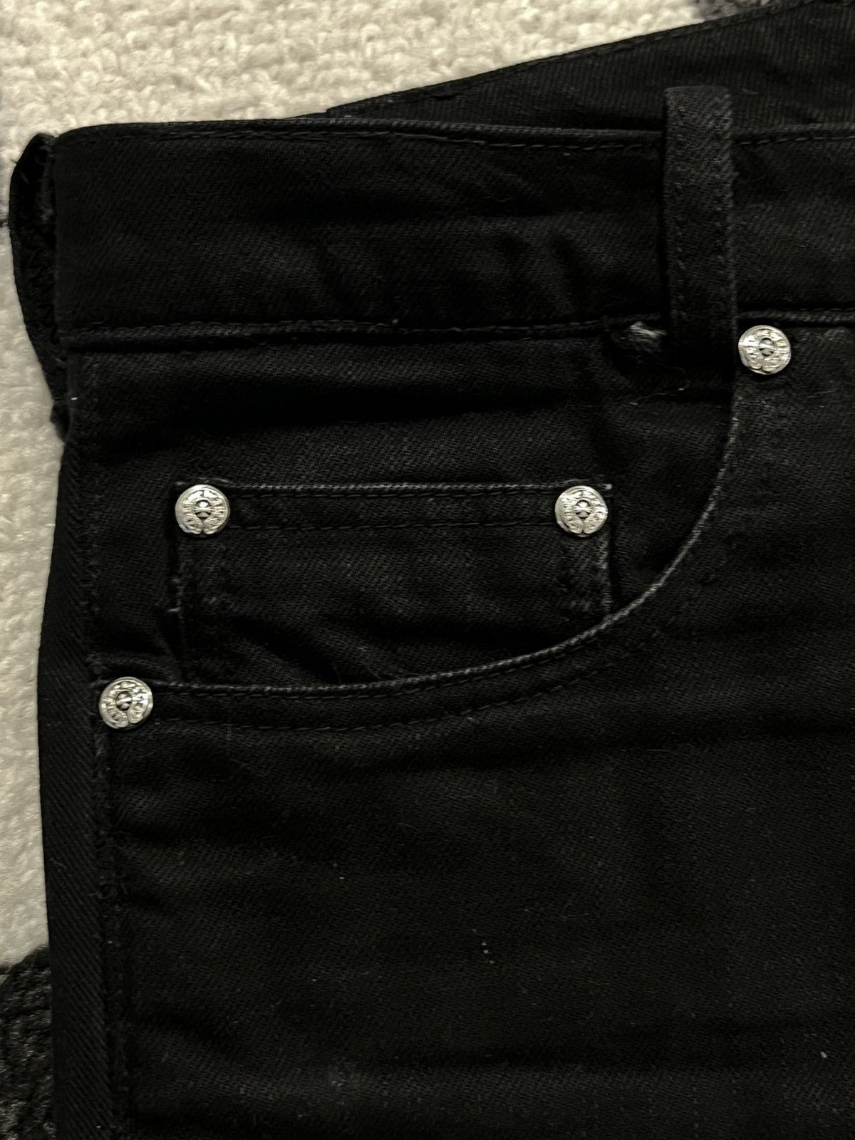 Chrome Hearts Vintage Chrome Hearts Fleur Knee Black Denim Size US 30 / EU 46 - 3 Thumbnail