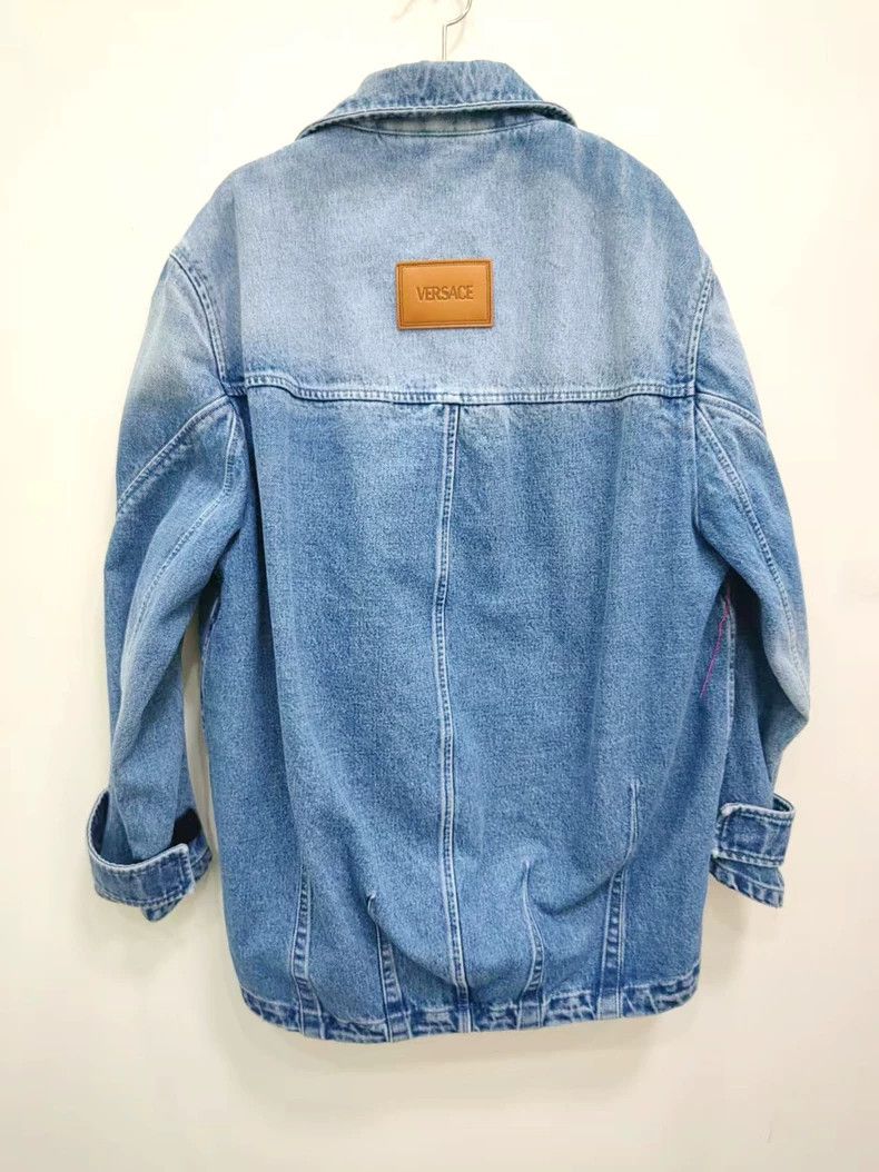 Versace Versace A cape-silhouette denim jacket Size US S / EU 44-46 / 1 - 4 Thumbnail