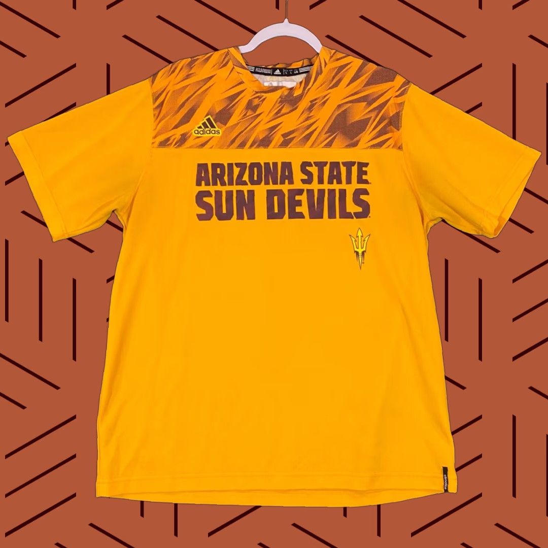 Adidas Adidas Shirt Mens Large Yellow Arizona State Sun Devils Tee S/S College Size US L / EU 52-54 / 3 - 1 Thumbnail