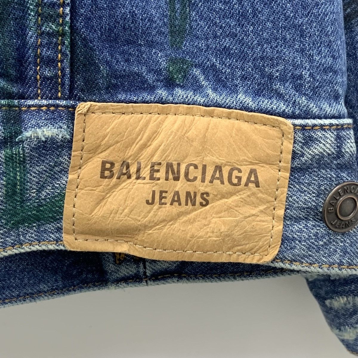 Balenciaga Balenciaga navy blue monogrammed cotton denim jacket Size M / US 6-8 / IT 42-44 - 5 Thumbnail