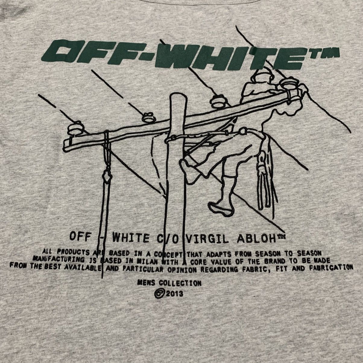 Off-White Off White Large Trellis Worker Grey Tee Virgil Abloh Size US M / EU 48-50 / 2 - 3 Thumbnail