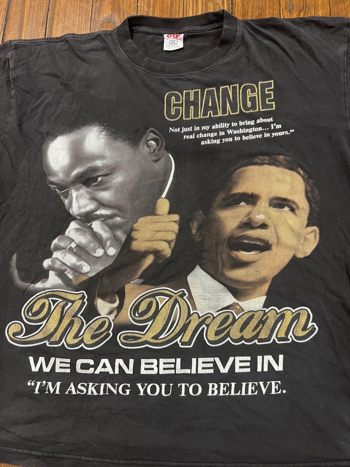 Rap Tees × Vintage Vintage Y2K Obama MLK The Dream Shirt Rap Tee Size US XXL / EU 58 / 5 - 1 Thumbnail