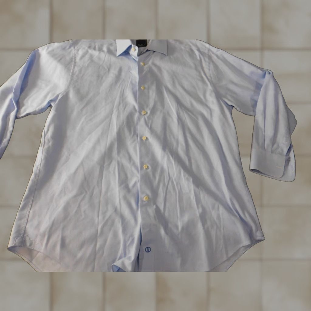 David Donahue David Donahue Dress Shirt Mens 16.5 Blue Cotton Classic Regular Long Sleeve Button-Down Collared Breathable Non-Iron Casual Vintage No N/A Size US XL / EU 56 / 4 - 1 Thumbnail