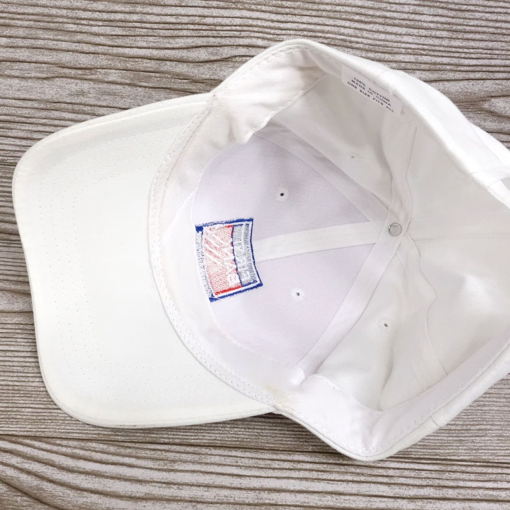 Vintage First Bank One Size White Adjustable Strapback Baseball Hat Cap Size ONE SIZE - 7 Thumbnail