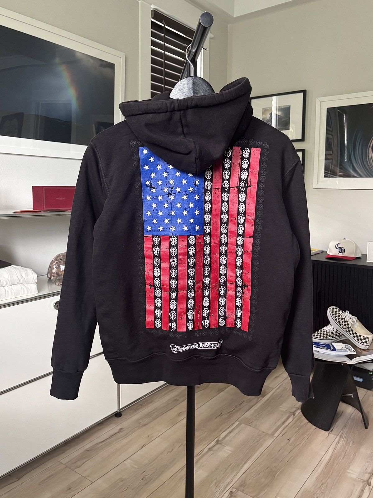 Chrome Hearts CHROME HEARTS THERMAL FLAG USA LOGO ZIP HOODIE Size US S / EU 44-46 / 1 - 2 Thumbnail