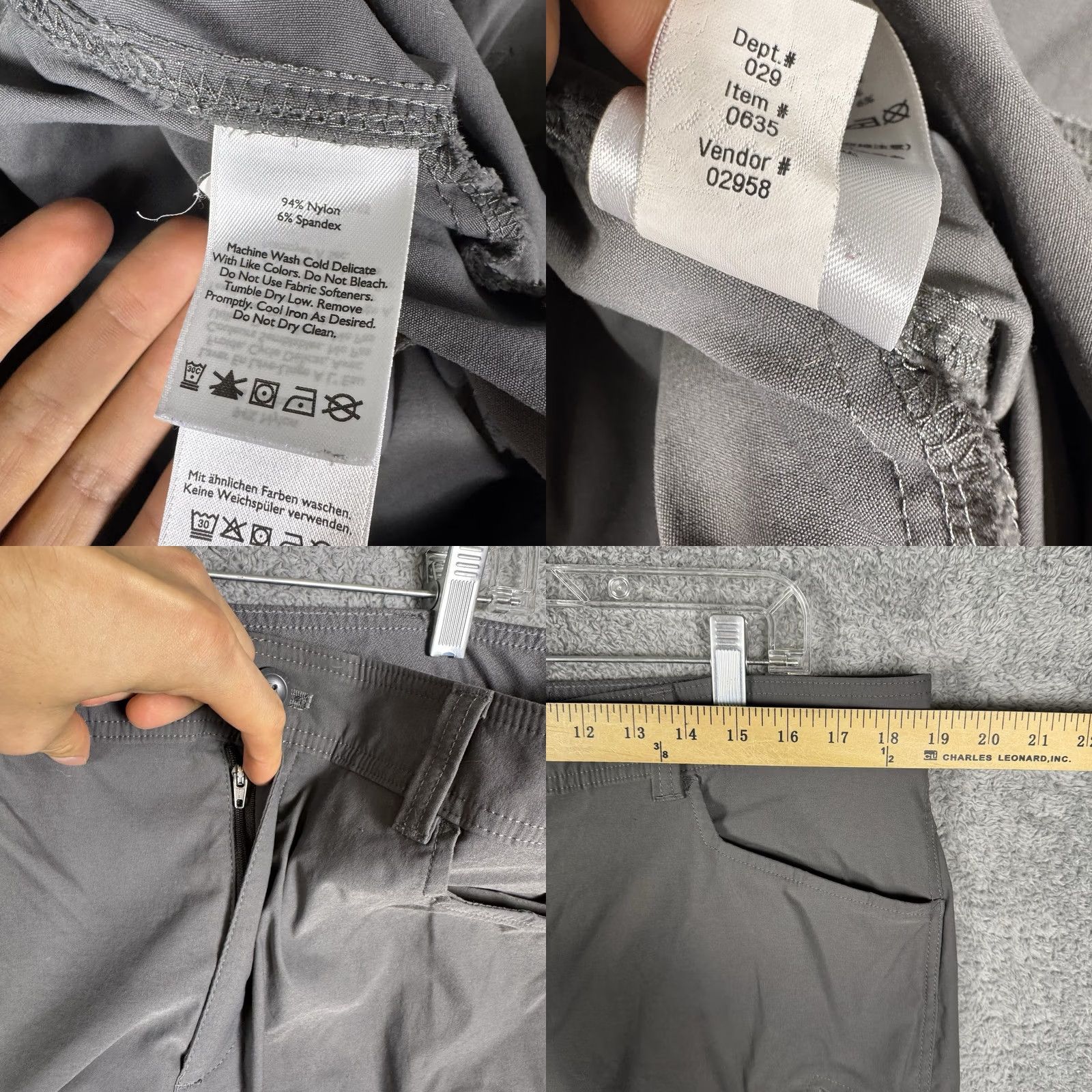 Eddie Bauer Eddie Bauer First Ascent Pants Mens 38x32 Cargo Zip Hike Pro Guide Unlined Gray Regular Size 38"} Size US 38 / EU 54 - 8 Thumbnail