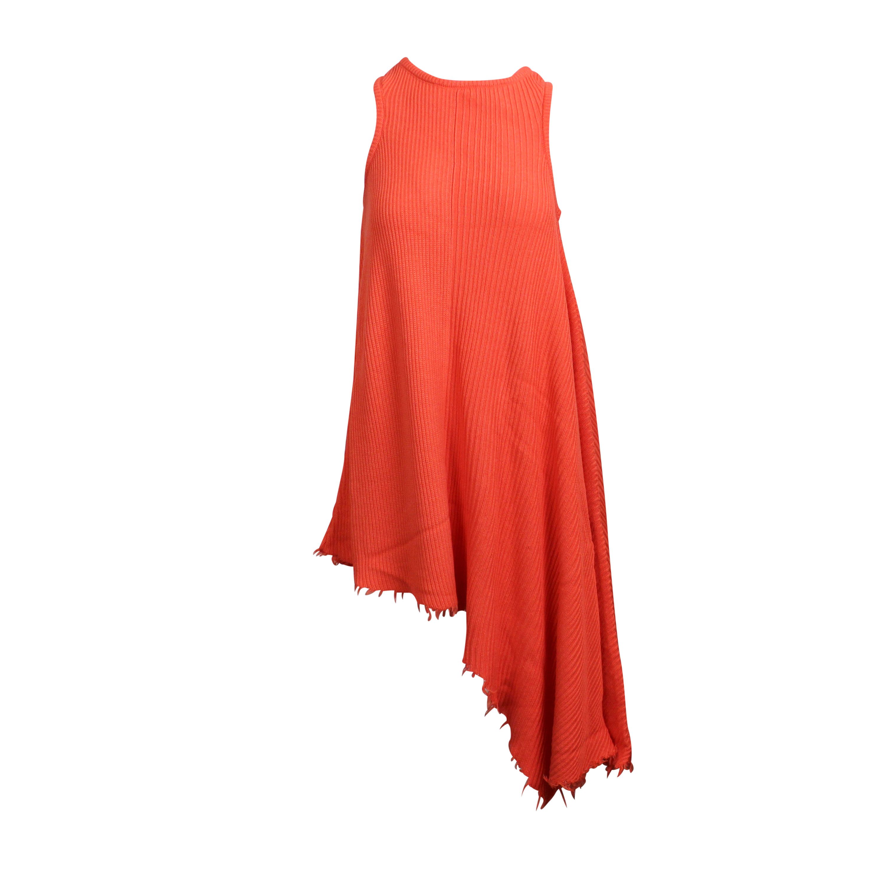 image of Unravel Project Orange Ribbed Dress Size Xs, Women's