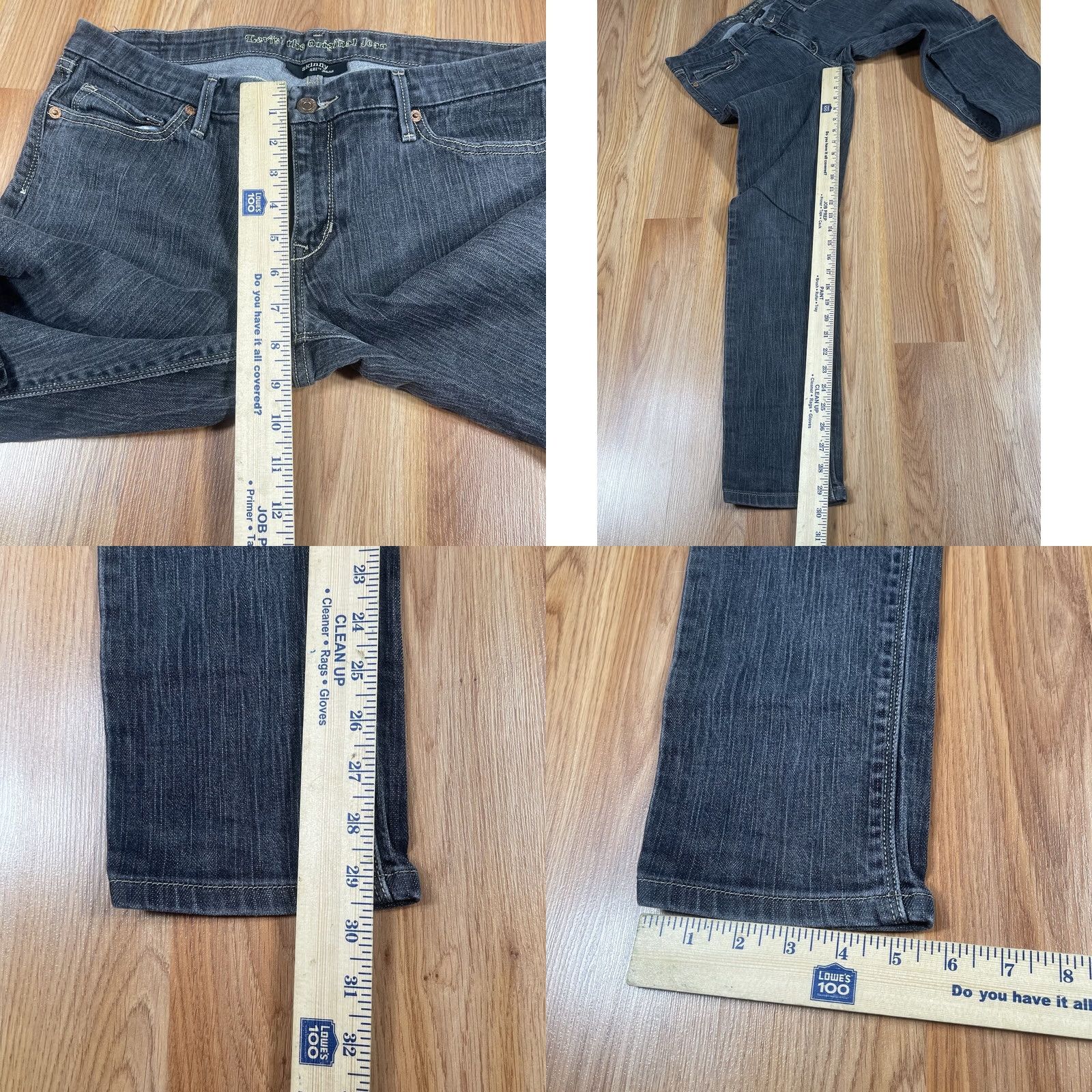 Levi's Levi's Jeans Womens 13M 421 Skinny Stretch Black Denim MidRise The Original Jean Size 34" / US 12 / IT 48 - 8 Thumbnail