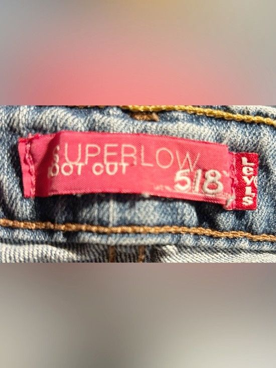 Levi's Vintage Clothing Vintage Levis 518 Superlow Stretch Cut Off Jean Shorts Size 31" - 3 Thumbnail