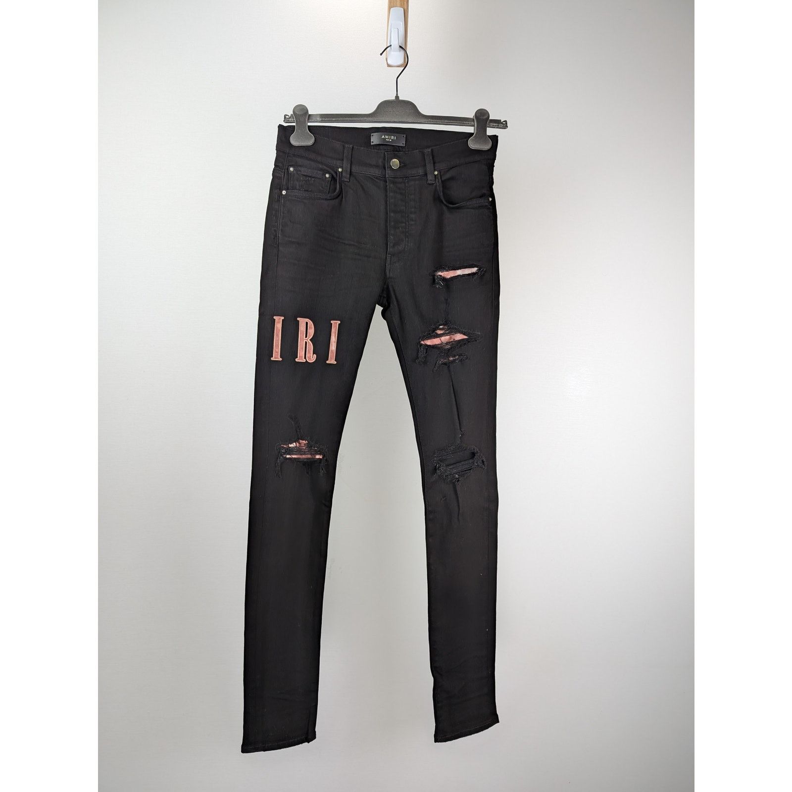 Amiri o1rshd1 Tie Dye Core Logo Jean in Black Size US 31 - 1 Thumbnail