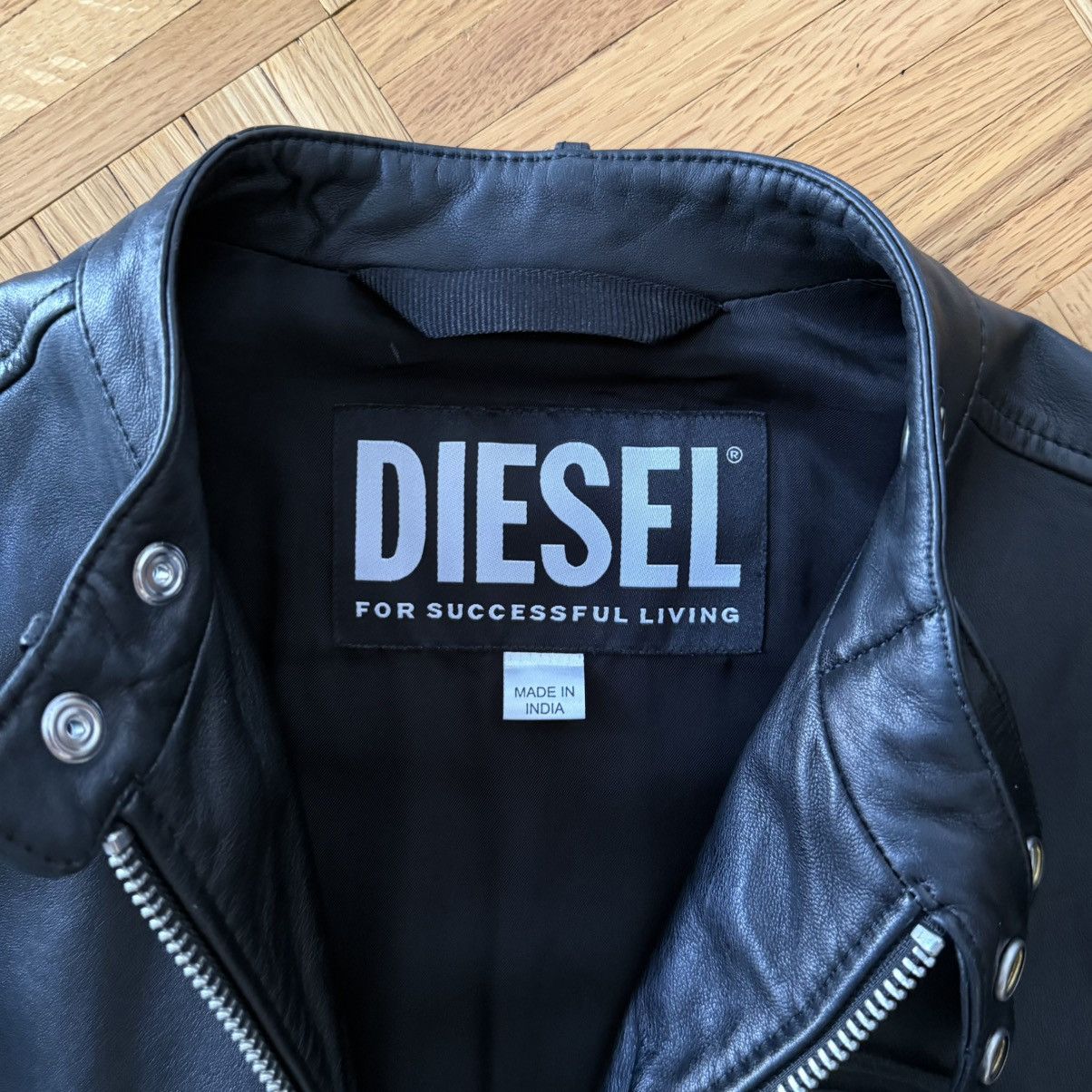Diesel $995 Diesel L-Metalo Sheepskin Leather Biker Jacket Size US S / EU 44-46 / 1 - 5 Thumbnail