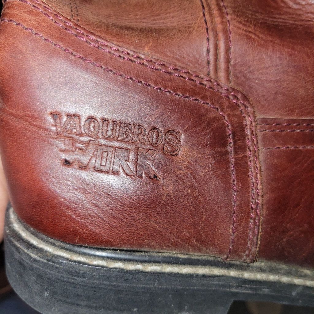 Other Work Power Mountain VAQUEROS Men Pull-On Brown Leather Steel Size US 8 / EU 41 - 10 Thumbnail