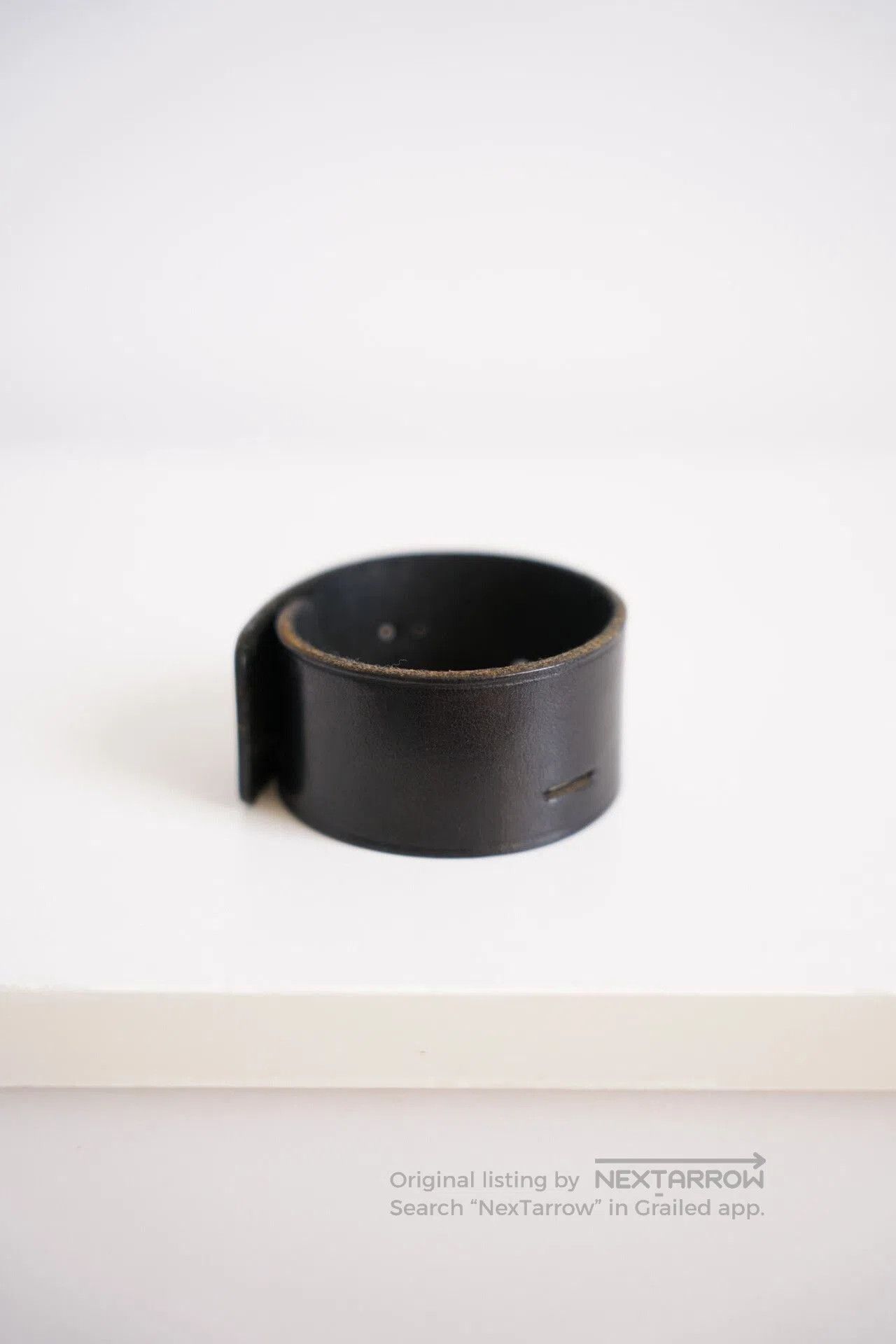 Yohji Yamamoto Yohji Yamamoto Leather Wristband with Logo. Size ONE SIZE - 4 Thumbnail