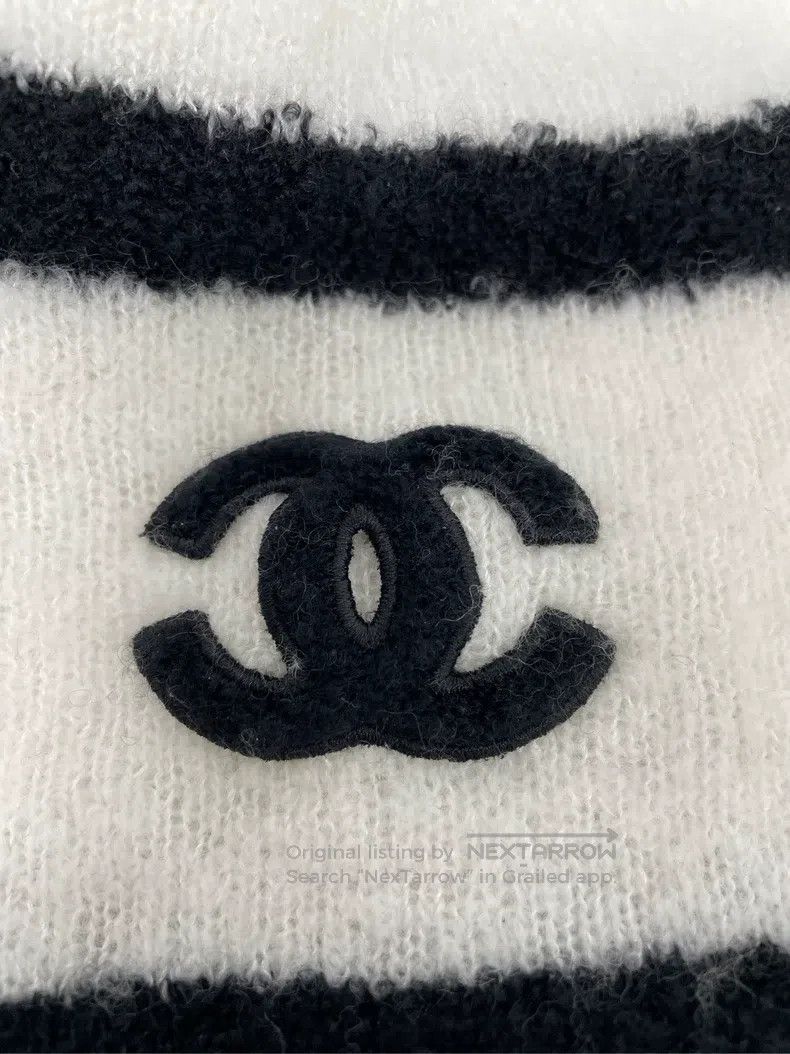 Chanel Chanel Colour block double C logo cashmere knitted hat Size ONE SIZE - 4 Thumbnail