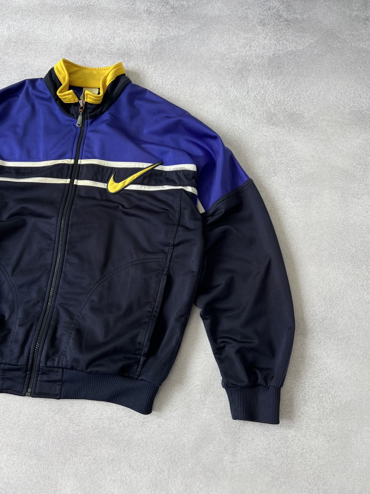 Nike × Vintage Vintage Nike Tracksuit Blue Yellow Retro Style Big Logo Size US S / EU 44-46 / 1 - 3 Thumbnail