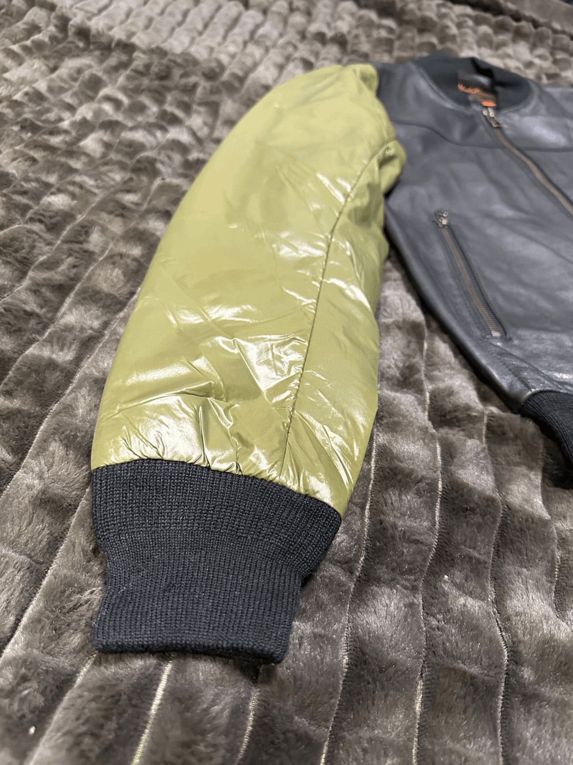 Undercover Sz 3 Undercover Joint Olive Leather Flight Jacket Mojos916 Size US L / EU 52-54 / 3 - 5 Thumbnail