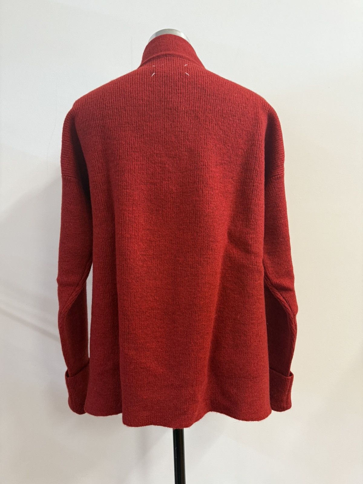 Maison Margiela MAISON MARGIELA SS17 100% Wool Scarf-Neck Cardigan — Size L Size L / US 10 / IT 46 - 14 Thumbnail